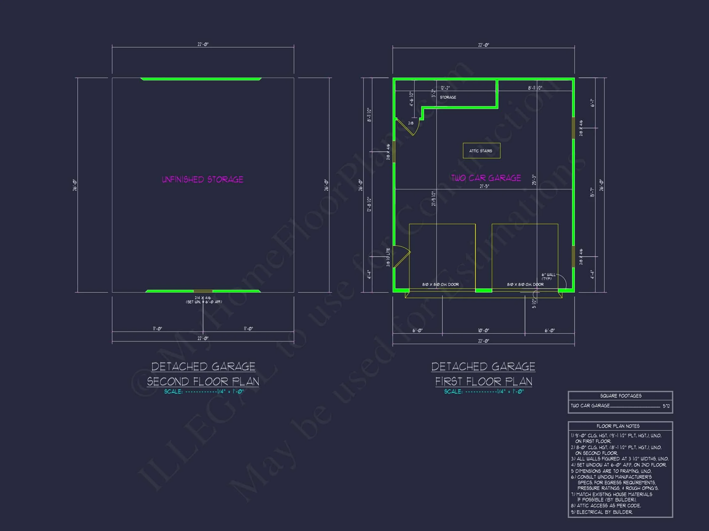20-1037 GARAGE PLAN - Garage House Floor Plan With CAD Blueprint & Architecture Designs 7 Garage Home Floor Plan With CAD Blueprint & Architecture Designs