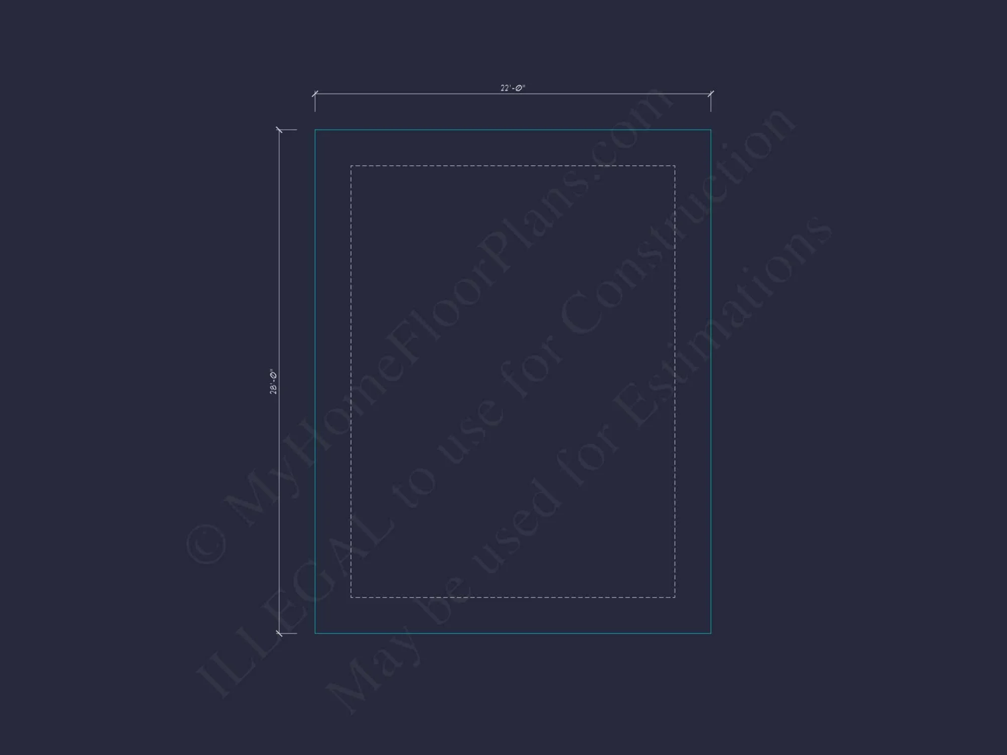 Contemporary Carport 18' x 24' House Plan with Office