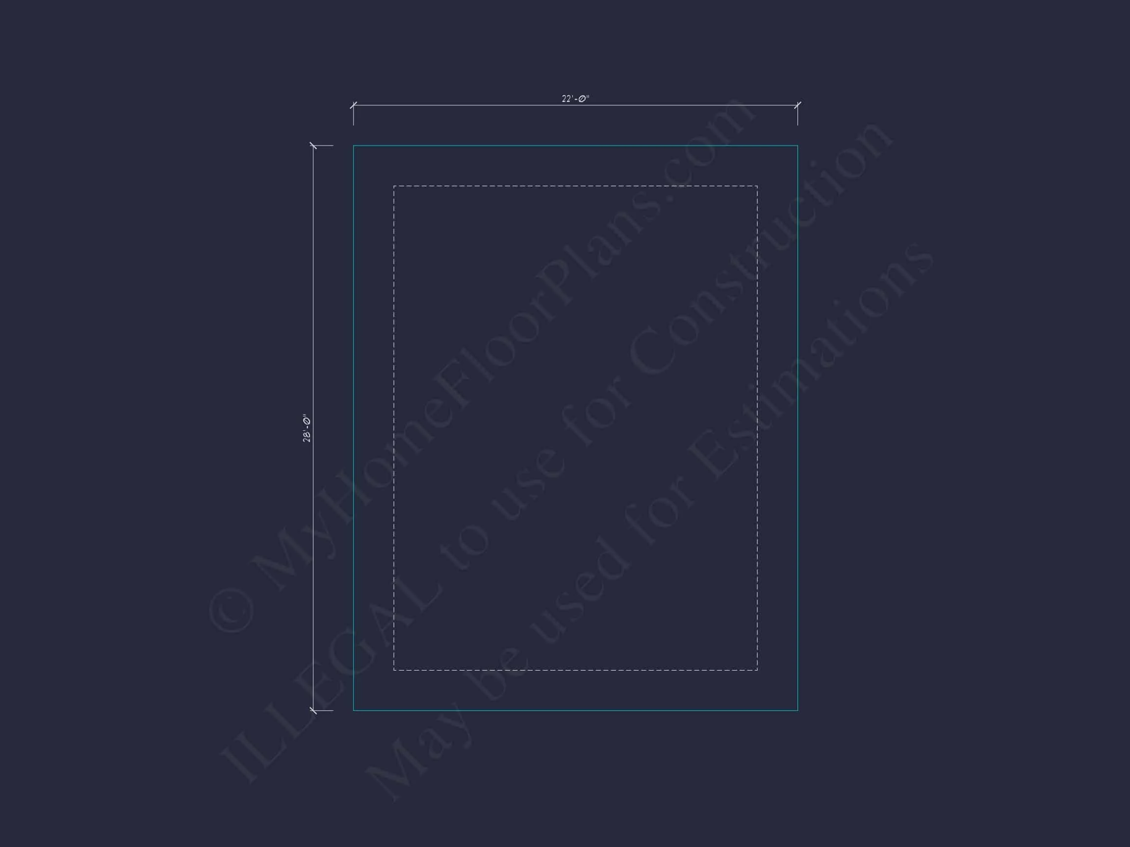 15-1996 HOUSE PLAN - Contemporary Carport: 18' x 24' Floor Plan Blueprint 4 Contemporary Carport 18' x 24' House Plan with Office