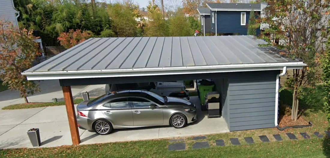 Contemporary Carport 18' x 24' House Plan with Office