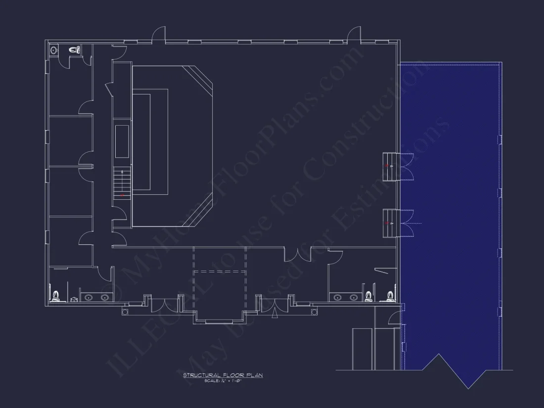 Beautiful Church Floor Plan with Traditional Architecture & Functional Layout