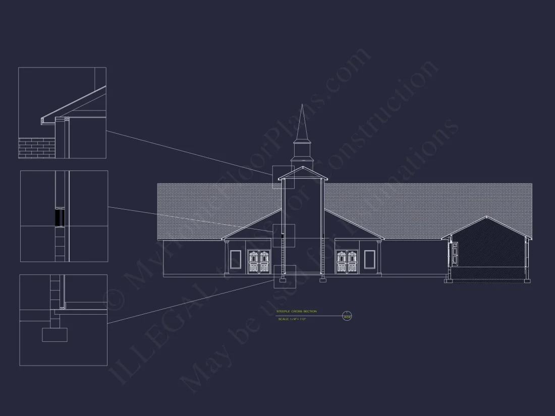 Beautiful Church Floor Plan with Traditional Architecture & Functional Layout