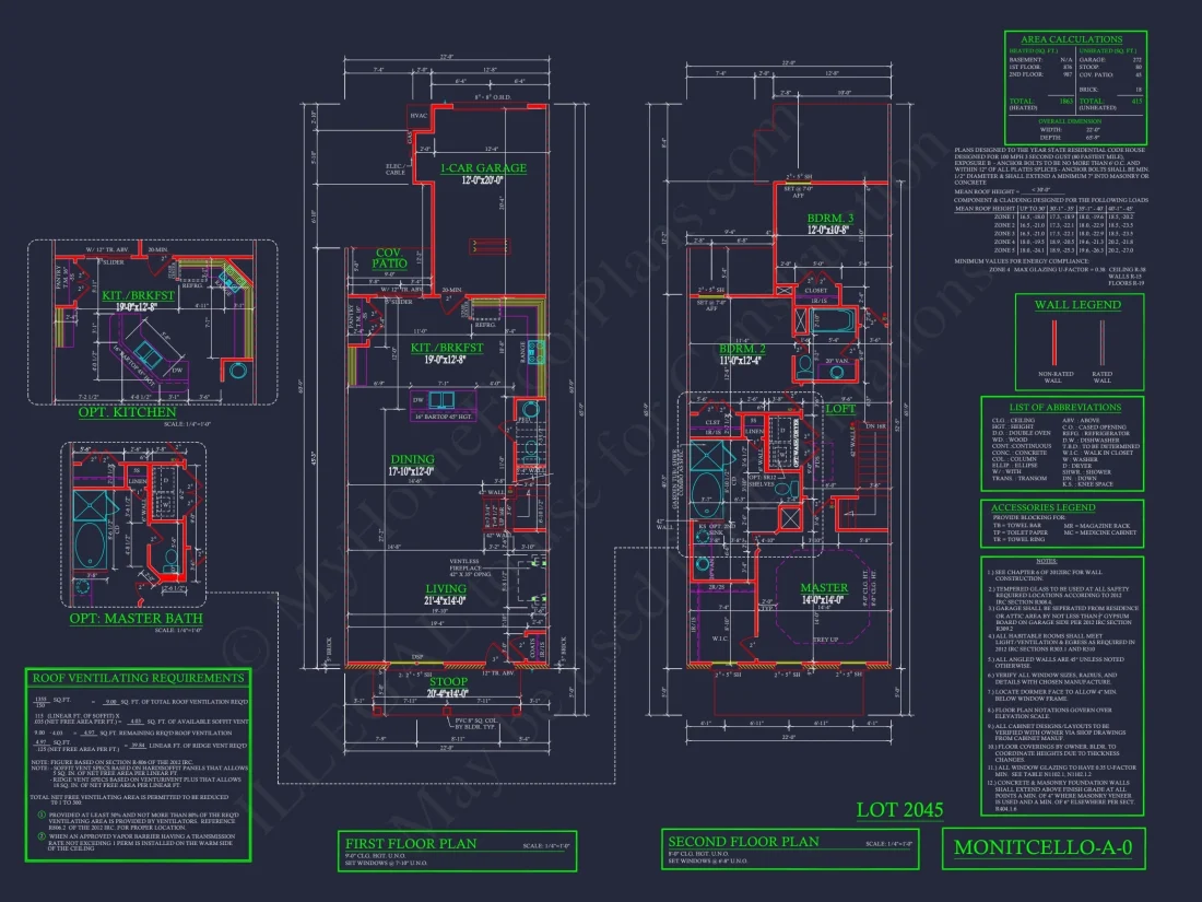 4-Unit Modern Townhome Floor Plan with CAD Designs and Blueprints