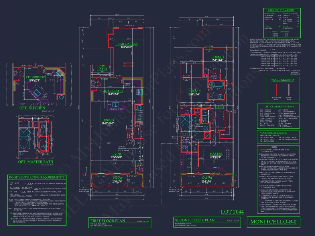 4-Unit Modern Townhome Floor Plan with CAD Designs and Blueprints