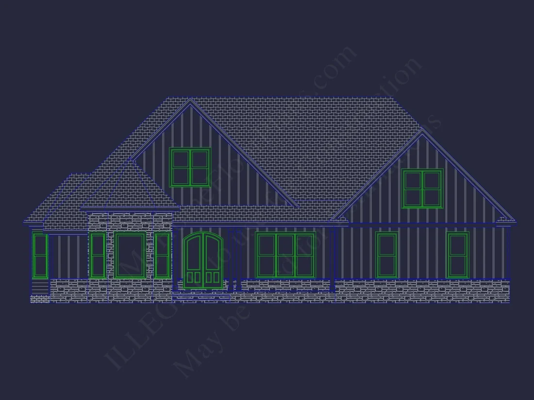 Craftsman House Plan with Open Layout, 4 Bedrooms, and Sunroom