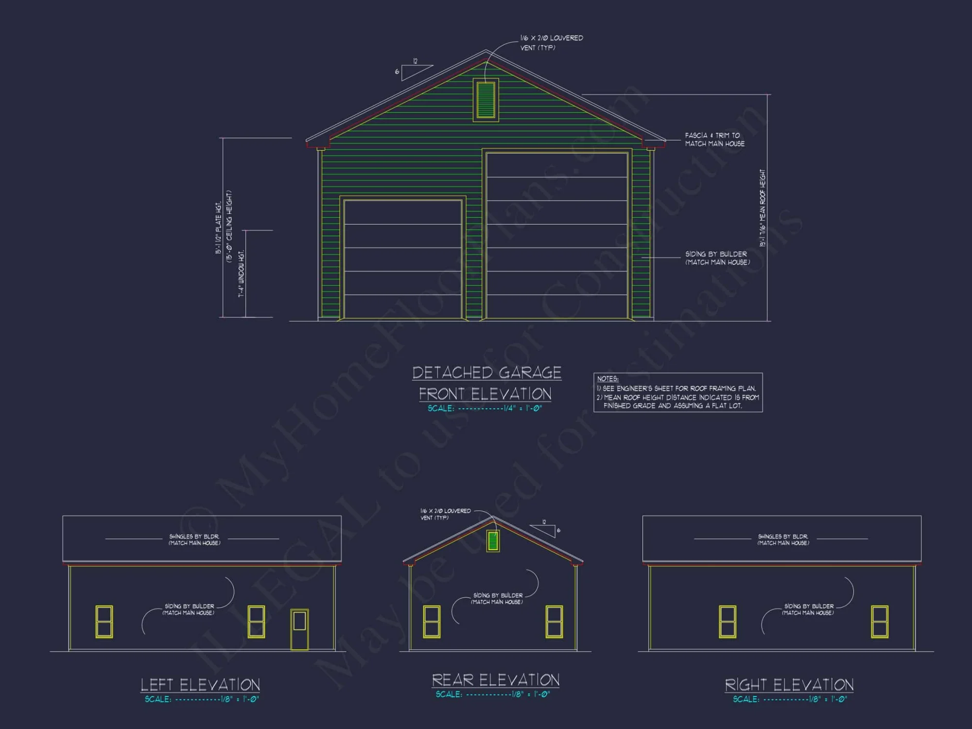 Oversized Garage Plan with RV Bay and Spacious House Design