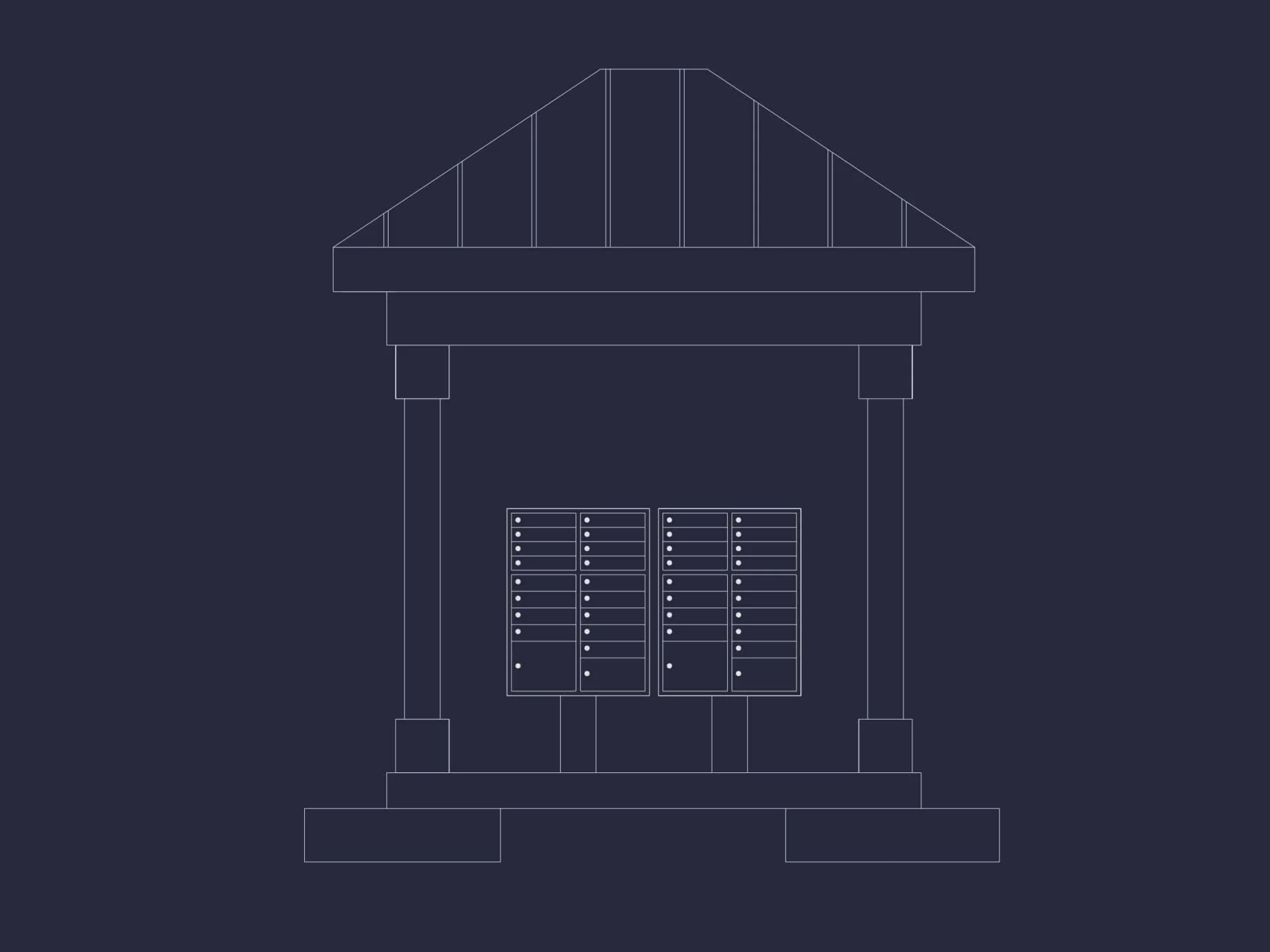 Custom Mail Kiosk Plans with Architectural Blueprint Designs