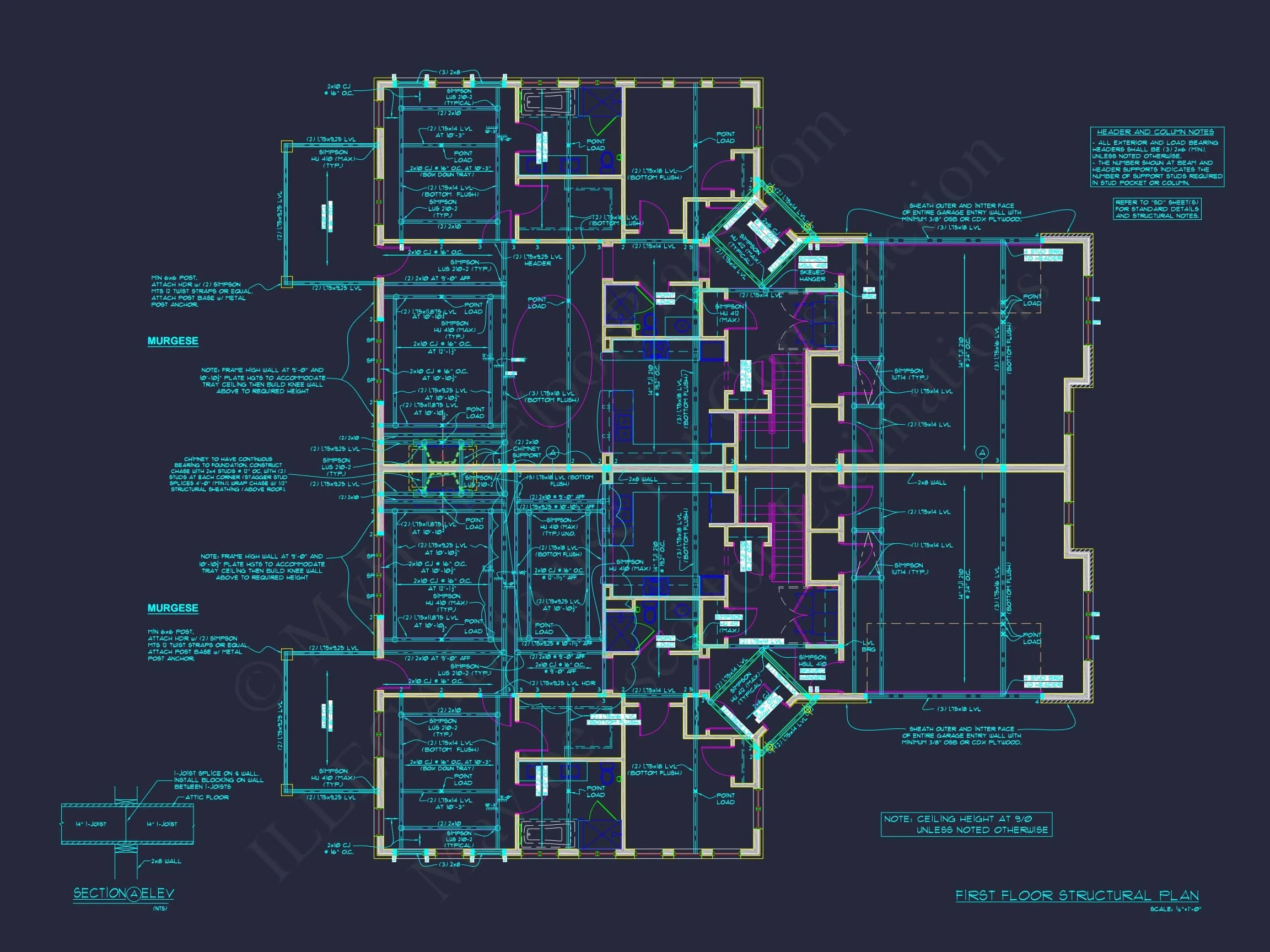 10-1929 DUPLEX PLAN - Spacious Duplex House Plan with 83'x62' Design | CAD Blueprint 10 Spacious Duplex Home Plan with 83' x 62' Design and Southern Charm