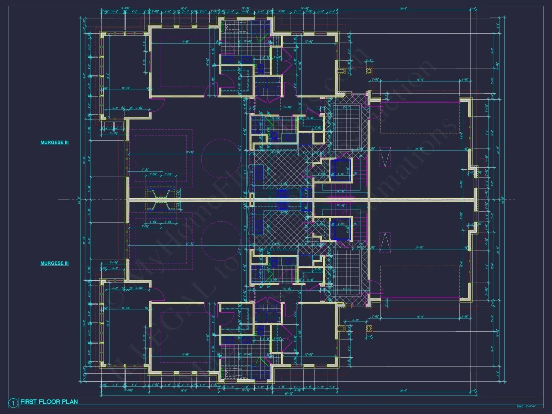 Spacious Duplex Home Plan with 83' x 62' Design and Southern Charm