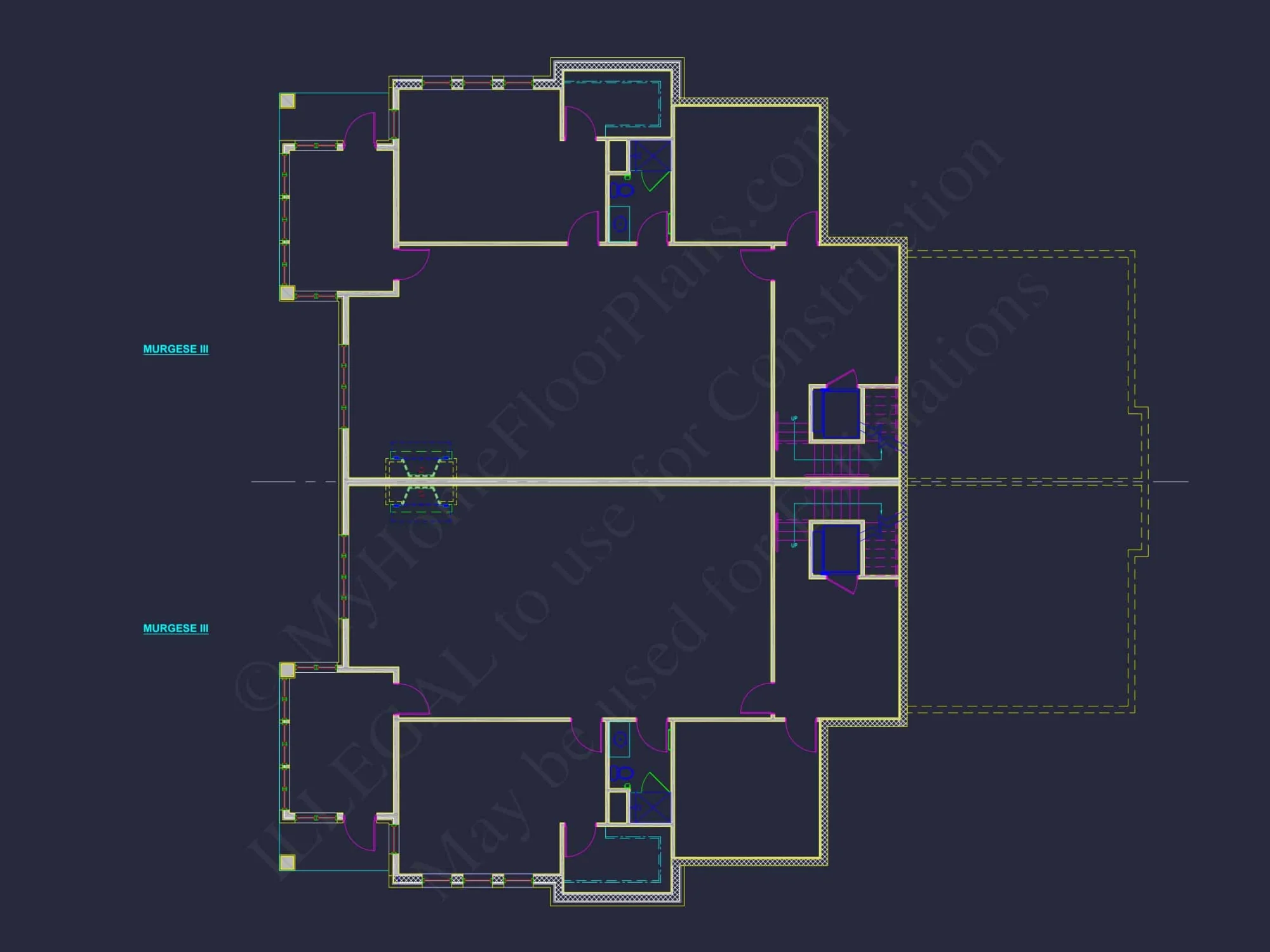 Spacious Duplex Home Plan with 83' x 62' Design and Southern Charm