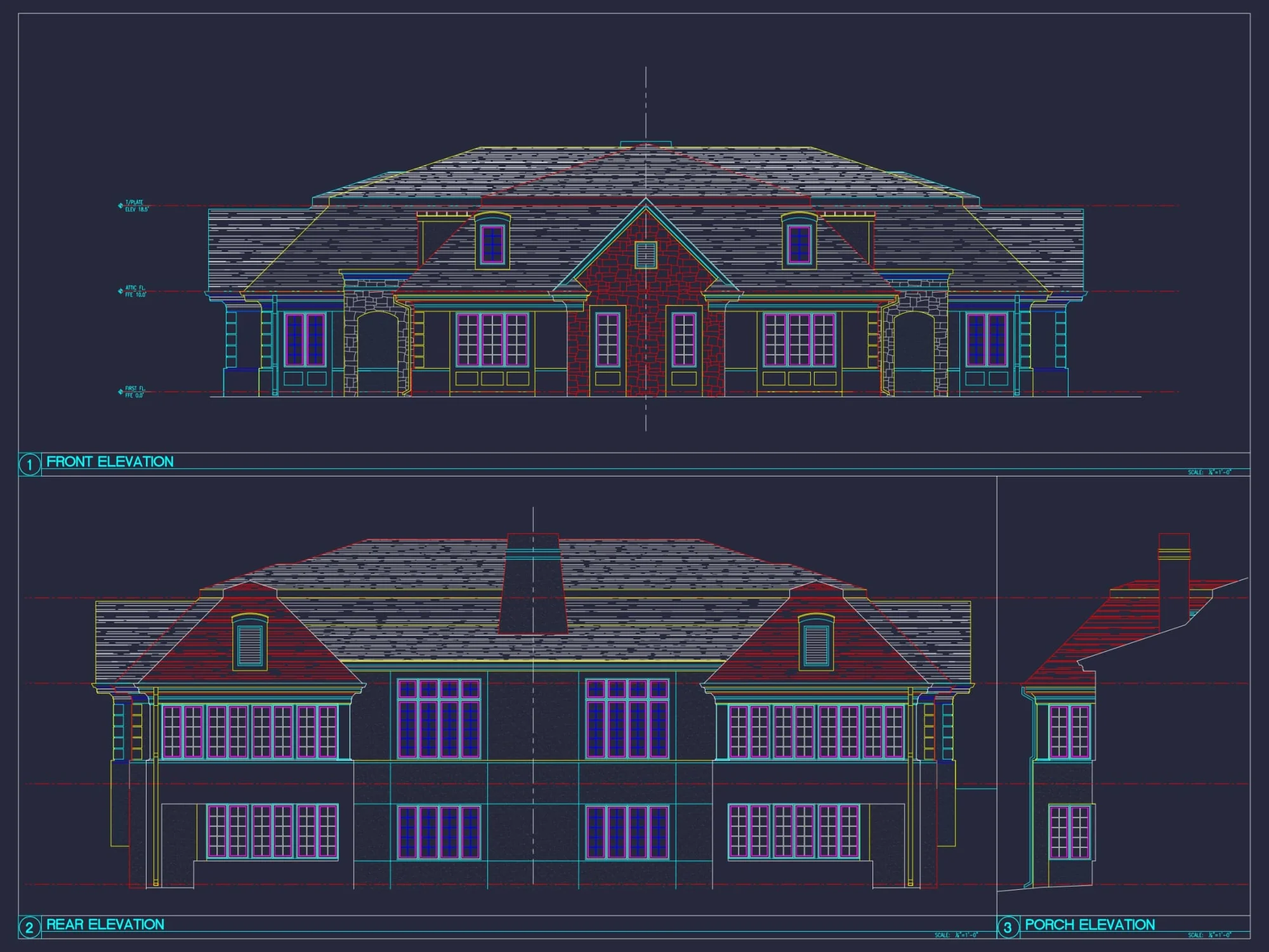 Spacious Duplex Home Plan with 83' x 62' Design and Southern Charm