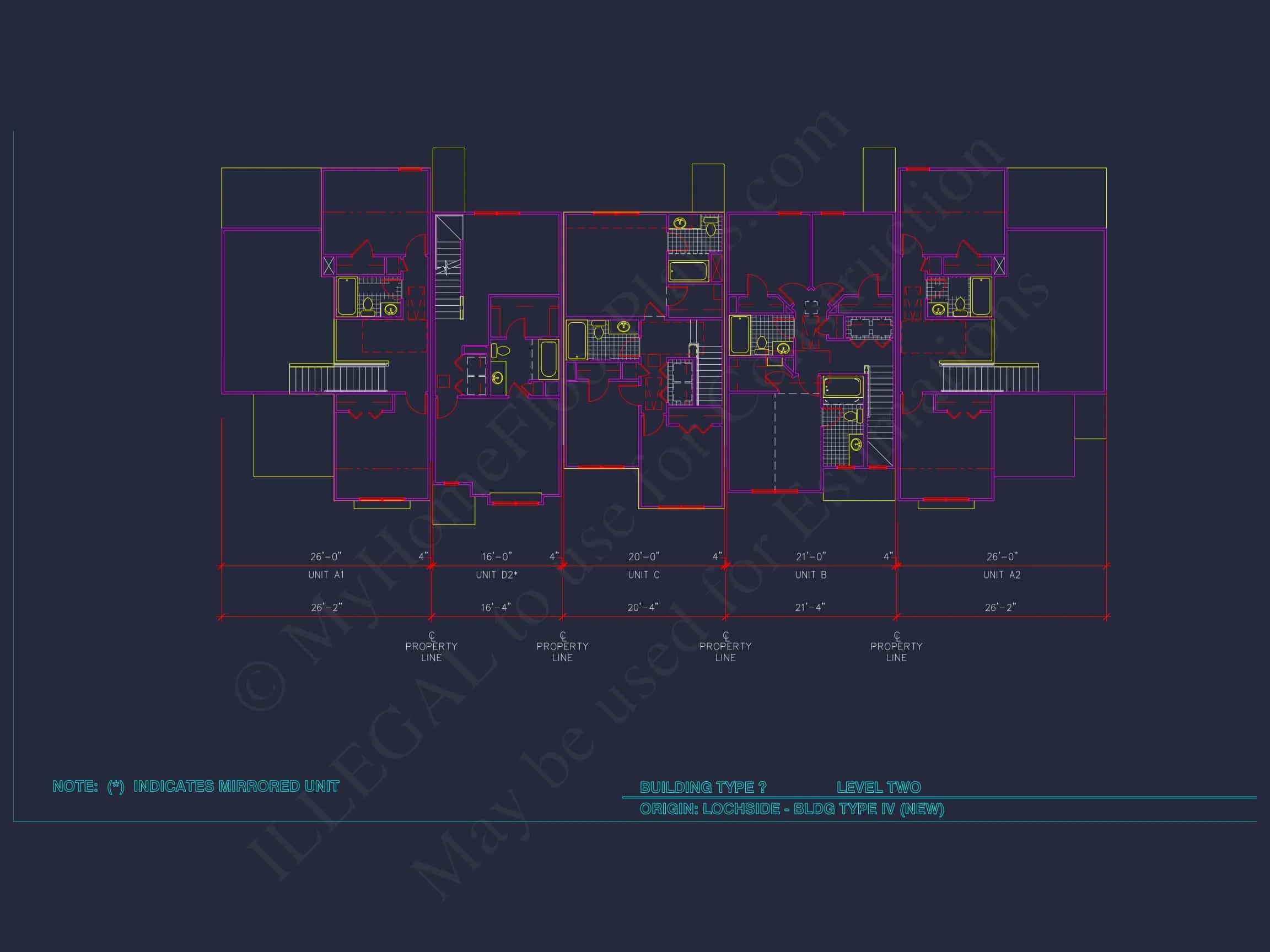 Charming 2-Story 6-Unit Townhome Plan with Craftsman Style & Efficient Layout