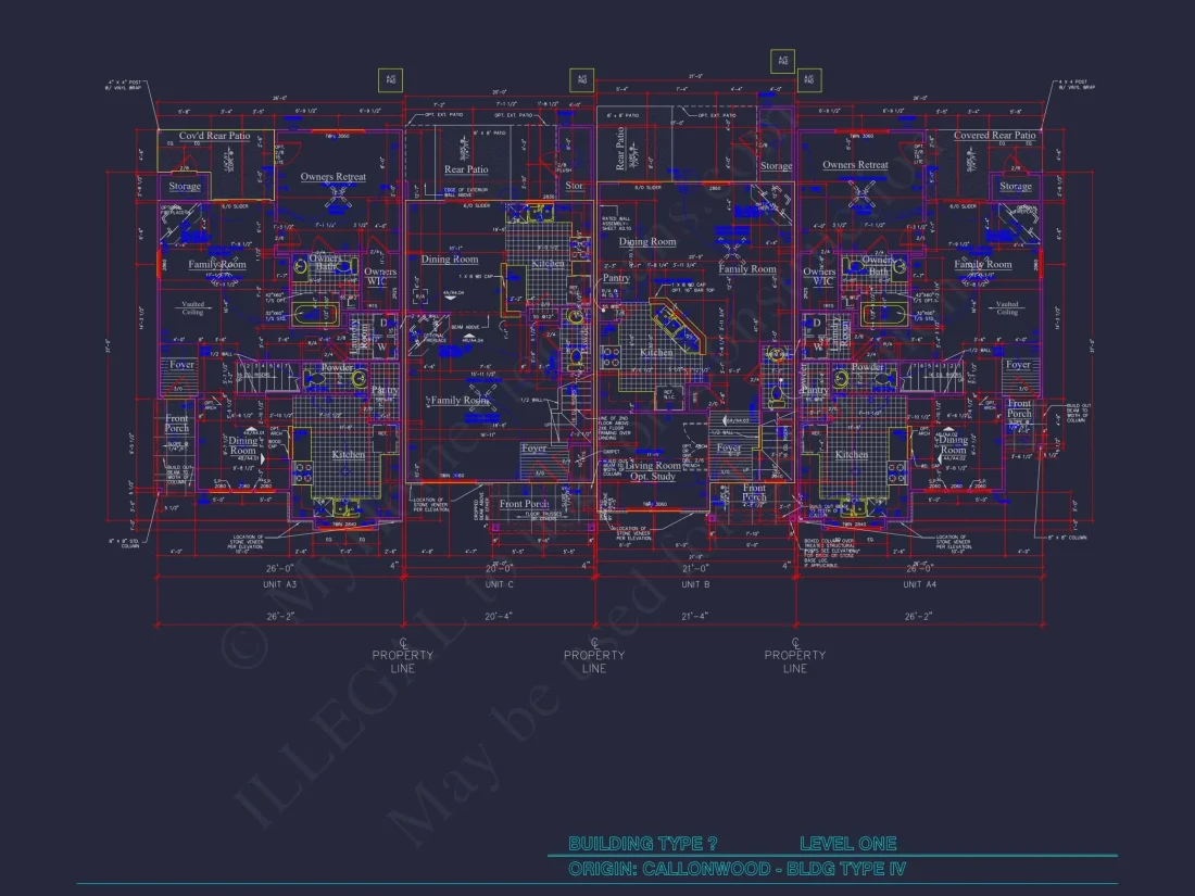Charming 2-Story 6-Unit Townhome Plan with Craftsman Style & Efficient Layout