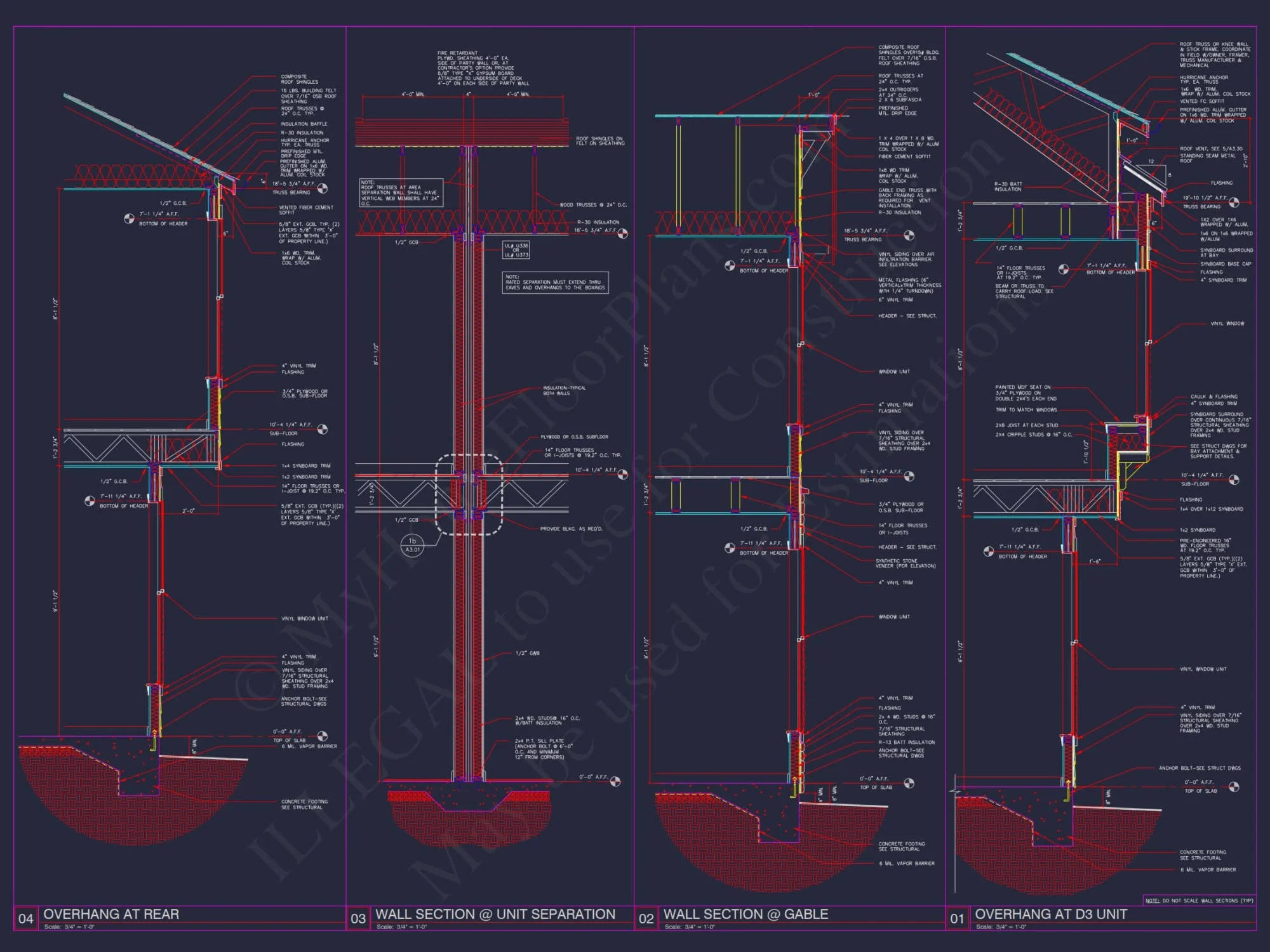 Charming 2-Story 6-Unit Townhome Plan with Craftsman Style & Efficient Layout