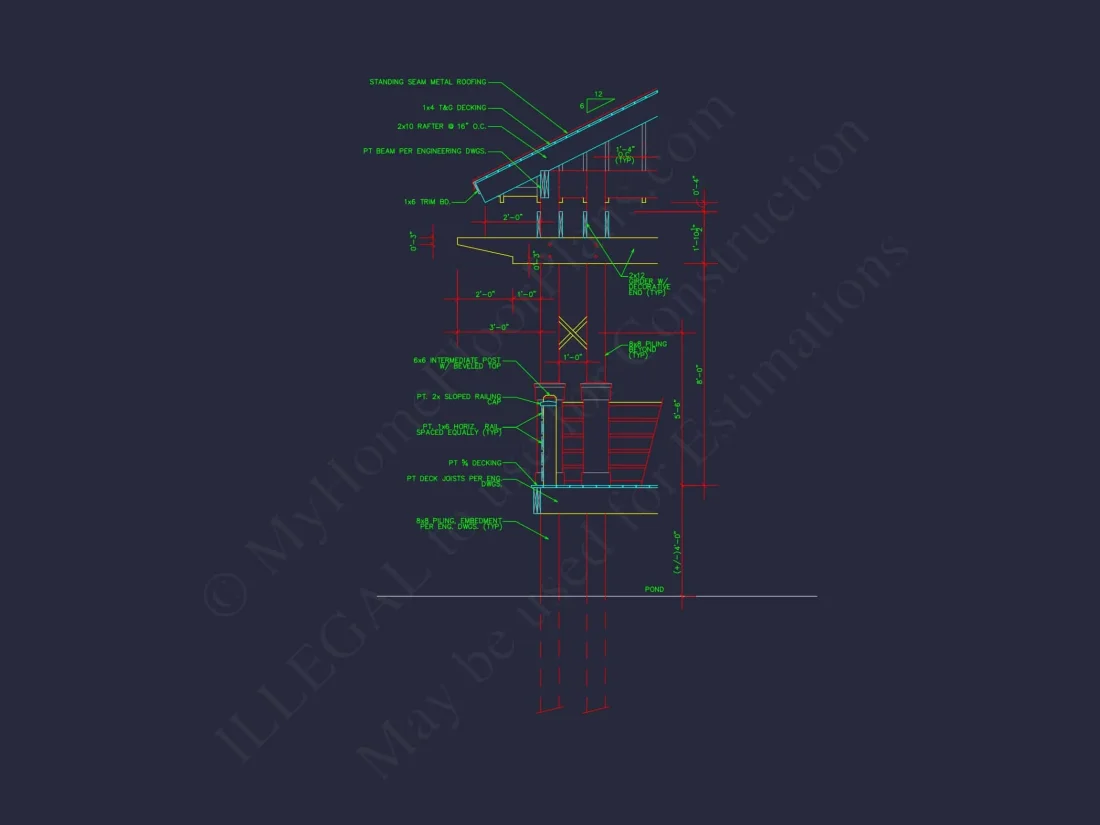 Gazebo Plans & Blueprints - 14' x 28' Outdoor Pavilion Design