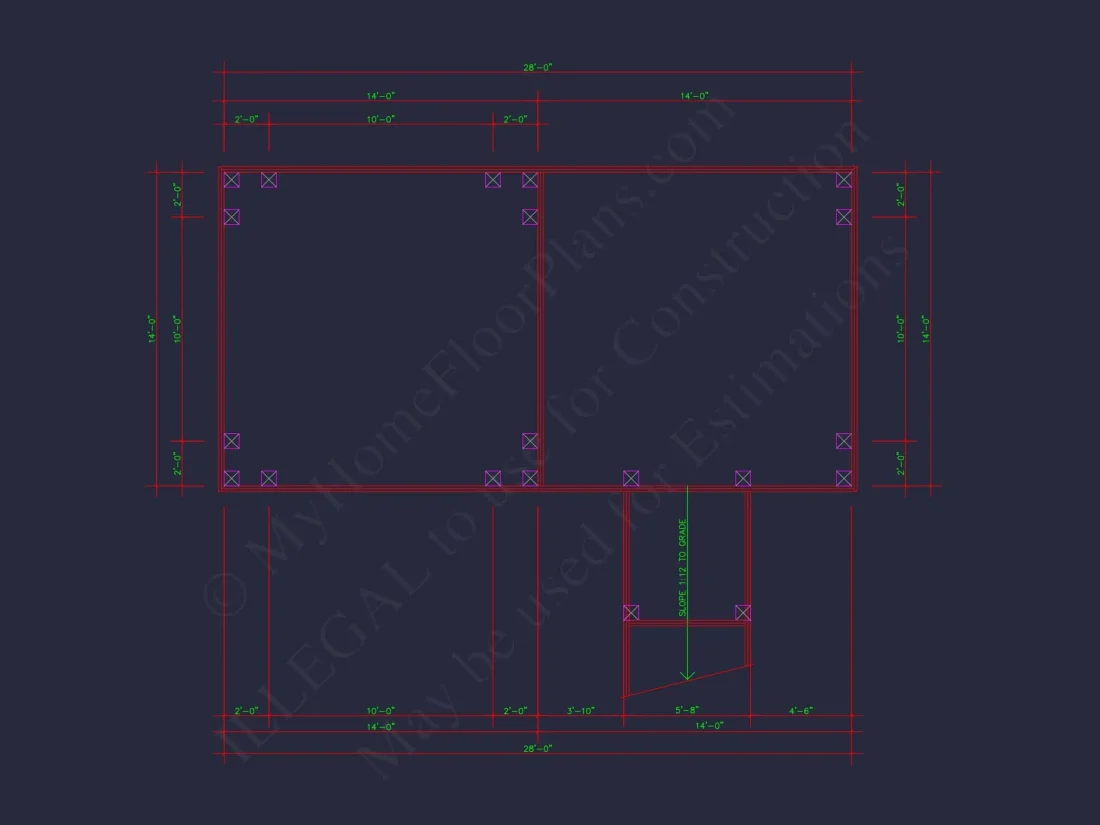 Gazebo Plans & Blueprints - 14' x 28' Outdoor Pavilion Design