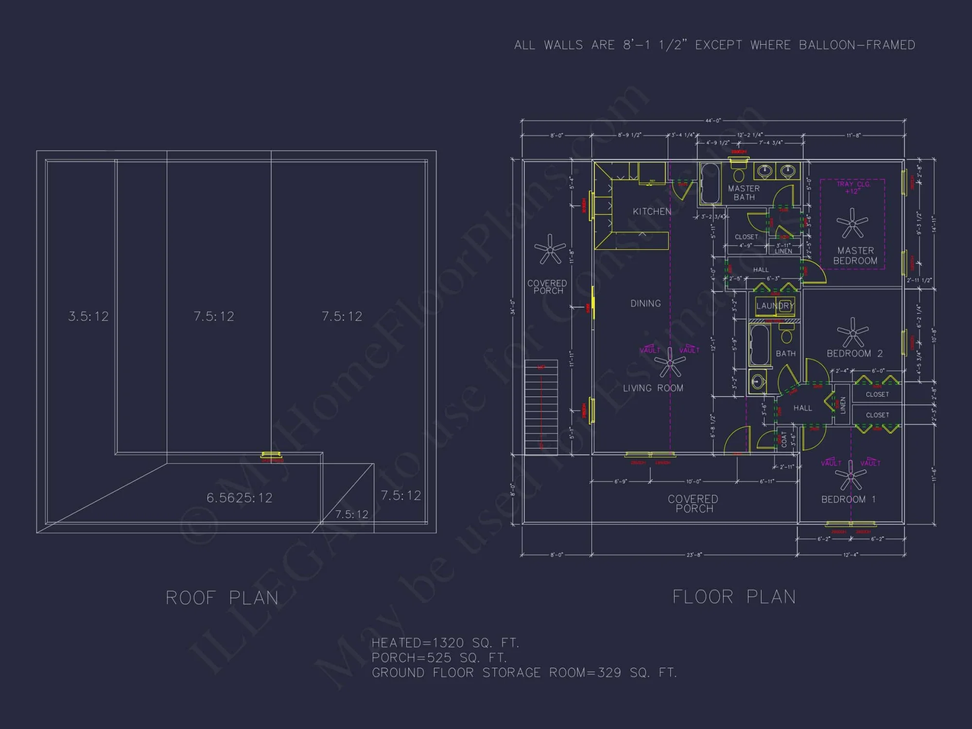 Beach Home Plan: 1,320 Sq. Ft. Coastal Design with CAD Floor Plan