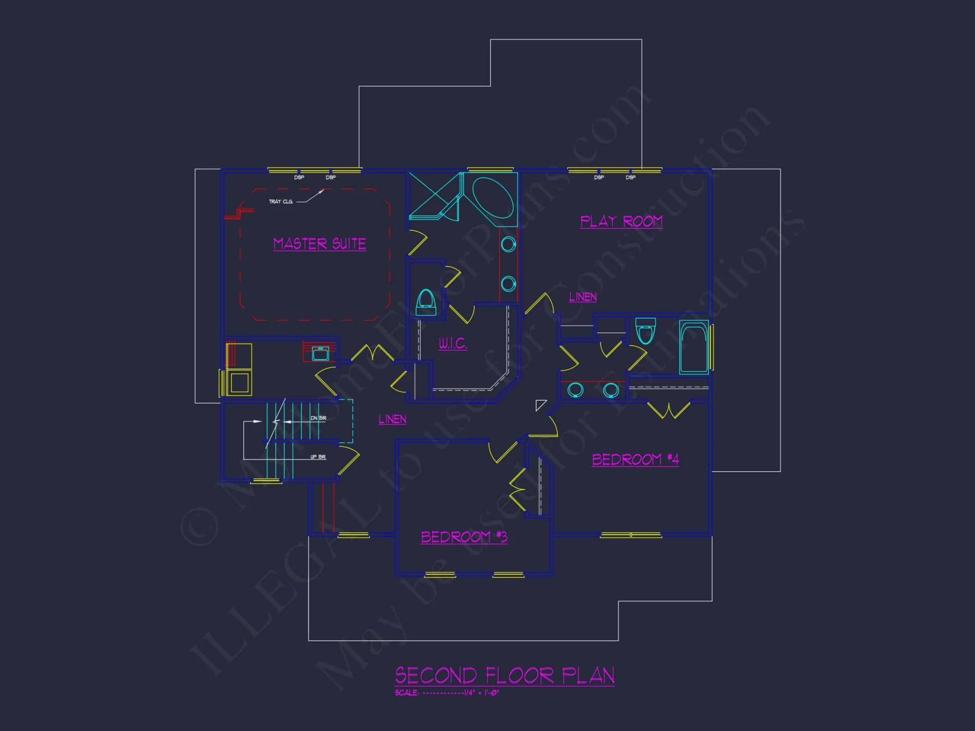 Charming 3-Story House Plan with Detailed CAD Blueprint