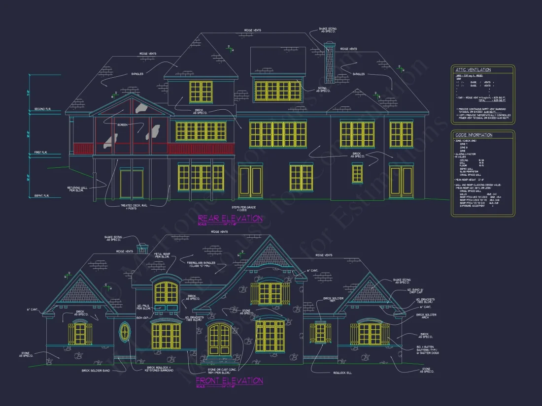 Luxury 3-Story House Plan with CAD Blueprints and Timeless Design