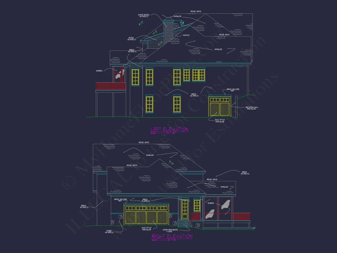 Luxury 3-Story House Plan with CAD Blueprints and Timeless Design