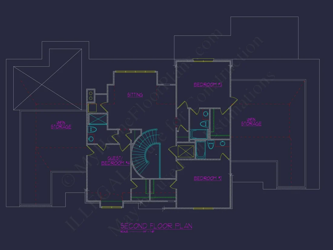 Luxury 3-Story House Plan with CAD Blueprints and Timeless Design