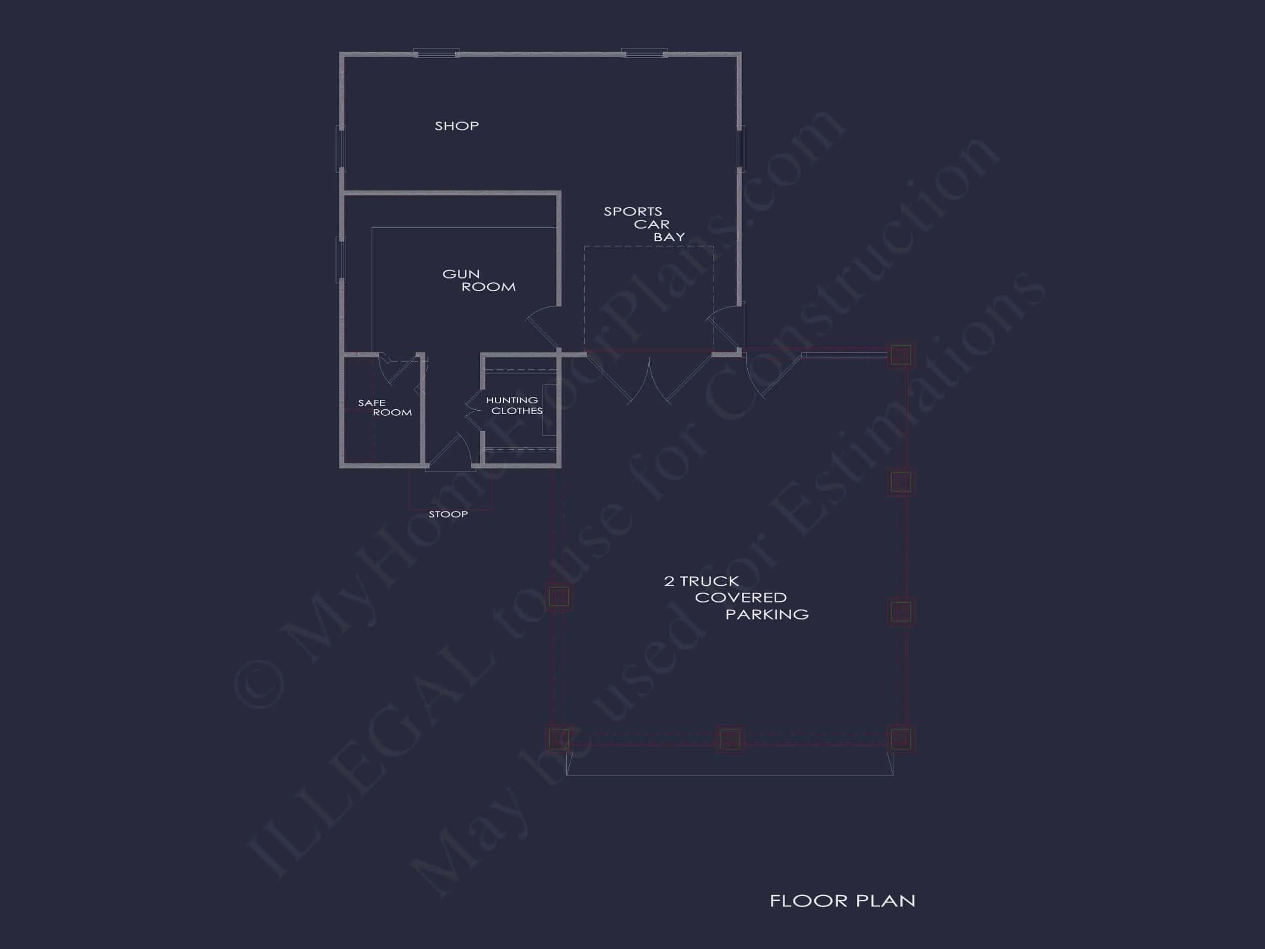 14-1998 HOUSE PLAN - Versatile House Plan with Floor Plan CAD Blueprint Designs 4 Versatile House Plan with Garage Workshop & Vaulted Ceilings