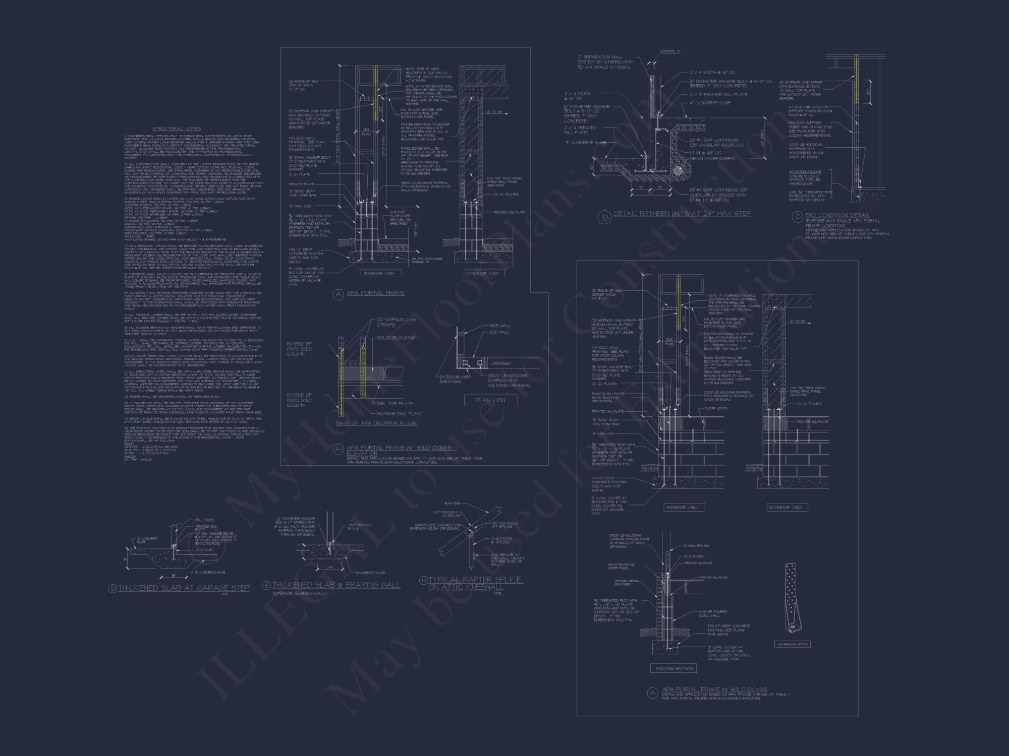 Elegant Multi-Level Home Plans: Floor Blueprints and CAD Designs