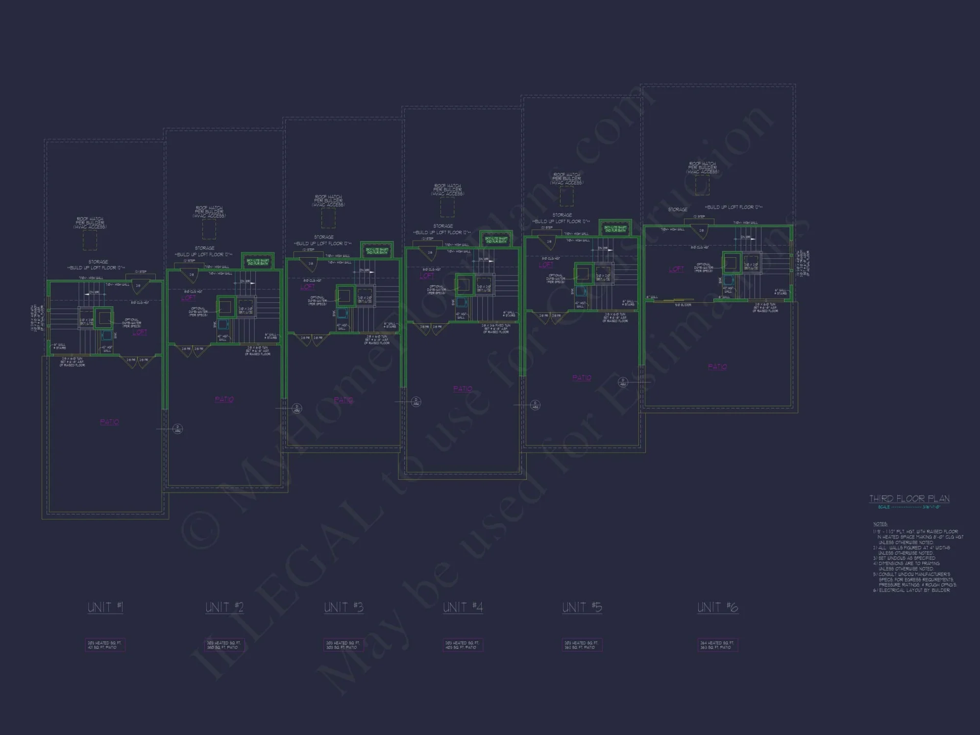 Elegant Multi-Level Home Plans: Floor Blueprints and CAD Designs