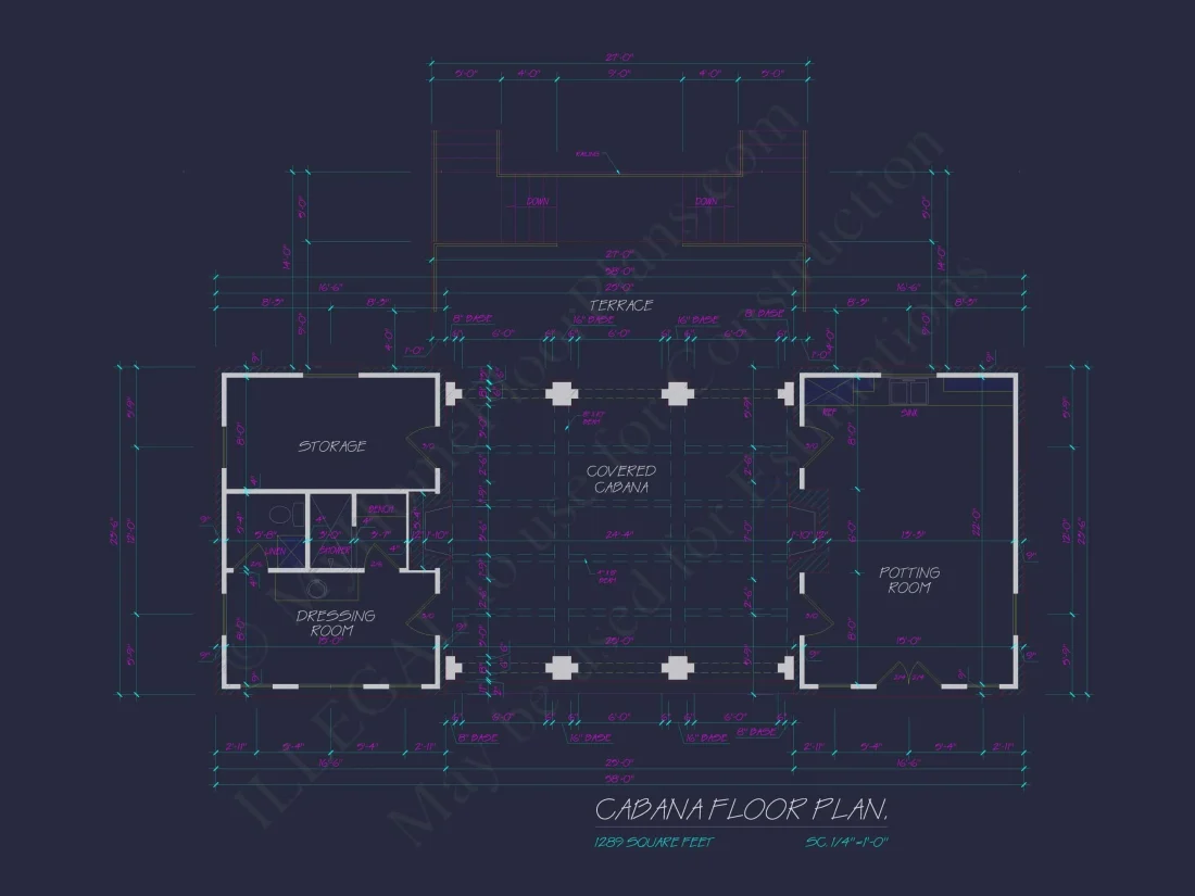 Luxury Pool House Plan with Covered Terrace & Open Layout