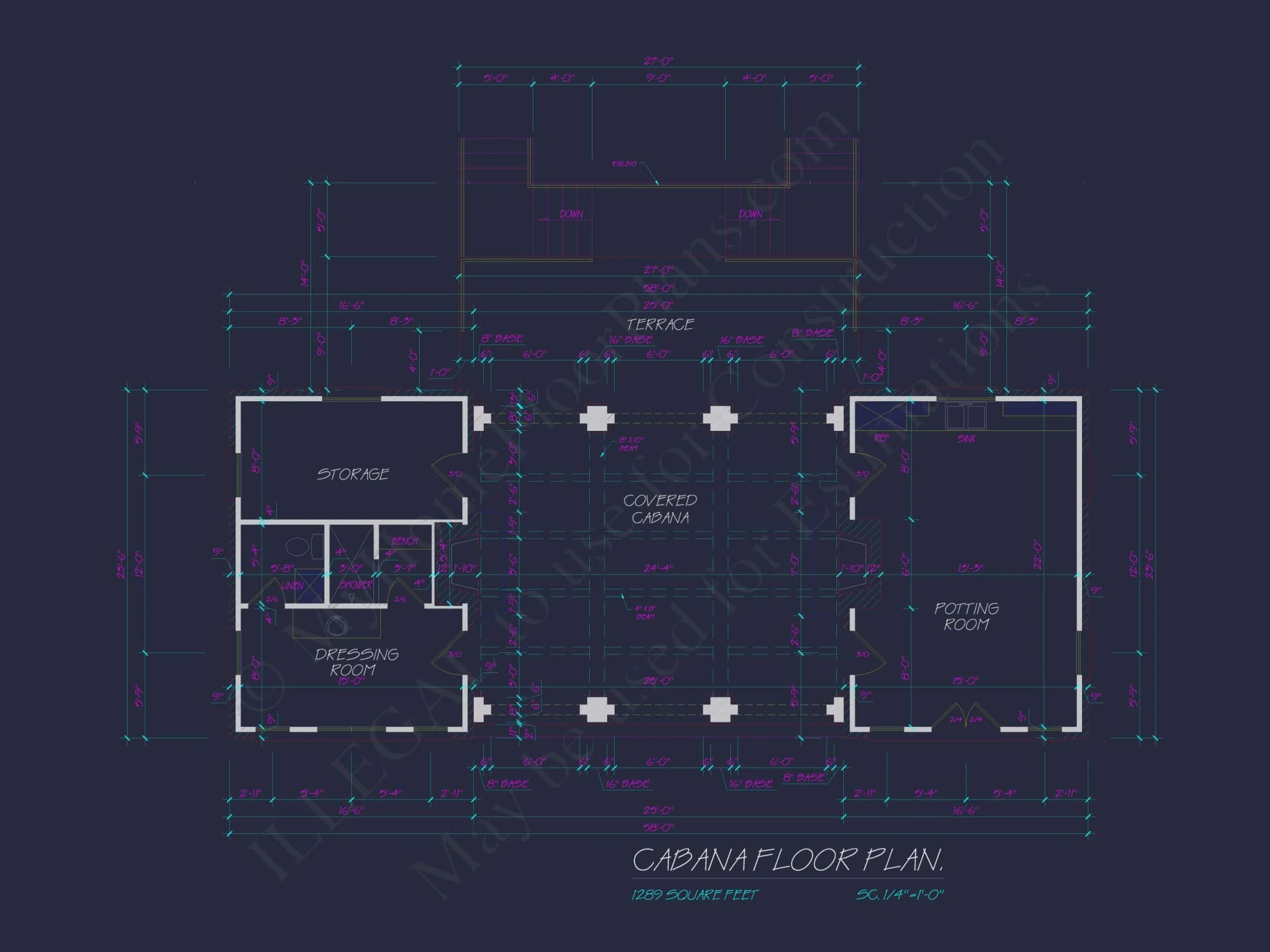 Luxury Pool House Plan with Covered Terrace & Open Layout