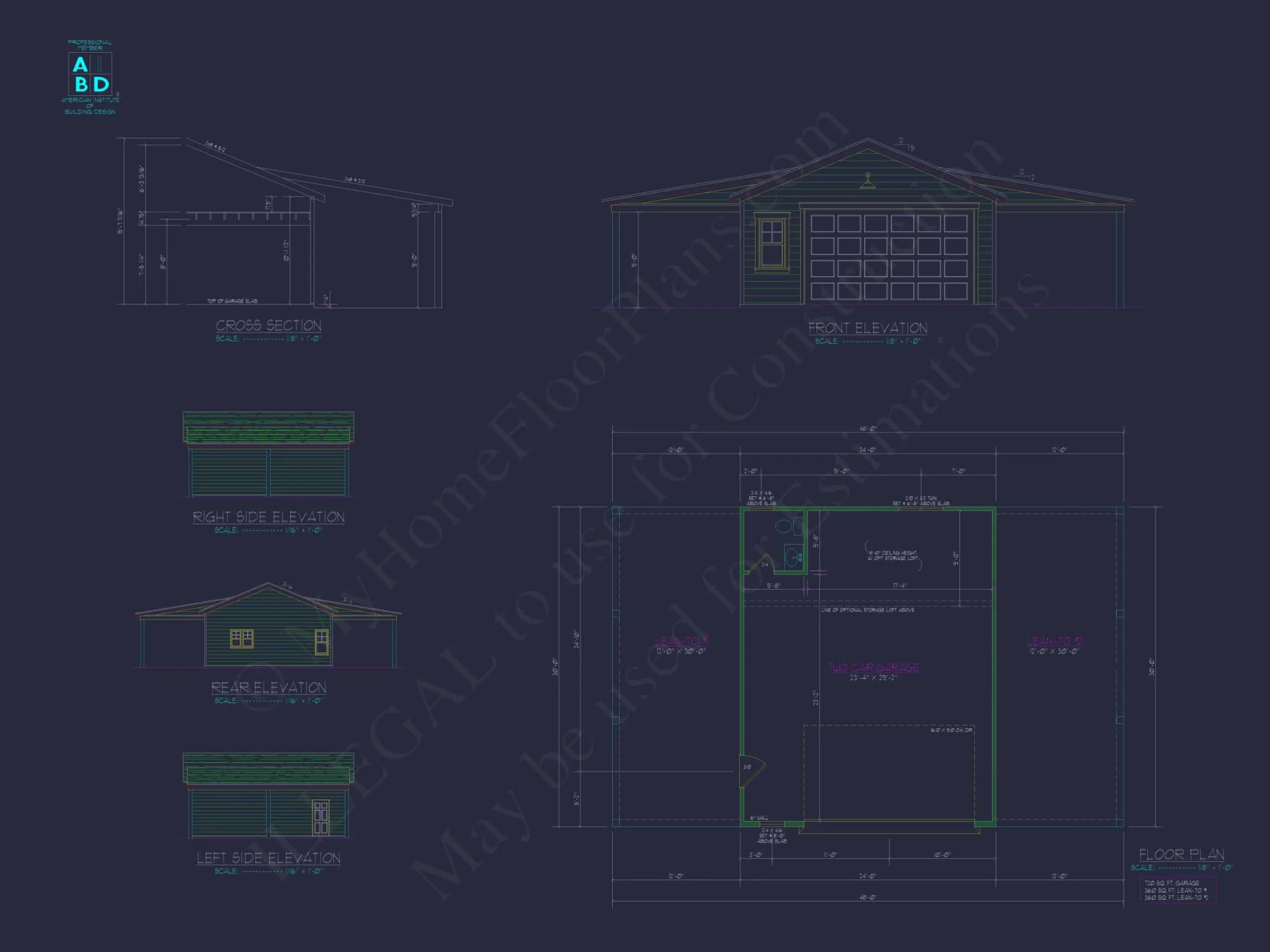 Modern Garage & Workshop Home Plan with Functional Layout and CAD Files
