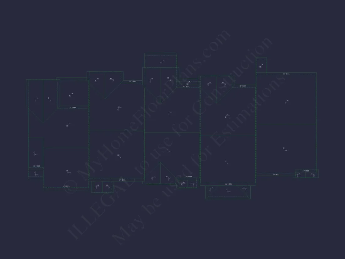 Modern Colonial Revival House Plan with 2 Floors and Open Design