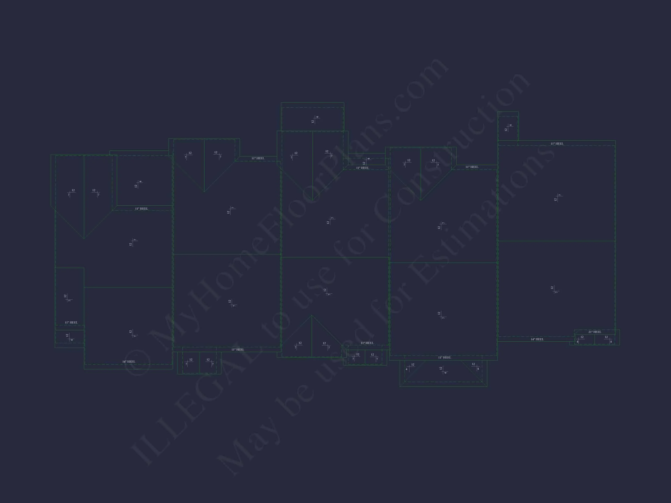 11-1083-3 5-UNIT TOWNHOUSE PLAN -Colonial Home Plan - 3-Bed, 2.5-Bath, 1,651 SF 3 Modern Colonial Revival House Plan with 2 Floors and Open Design