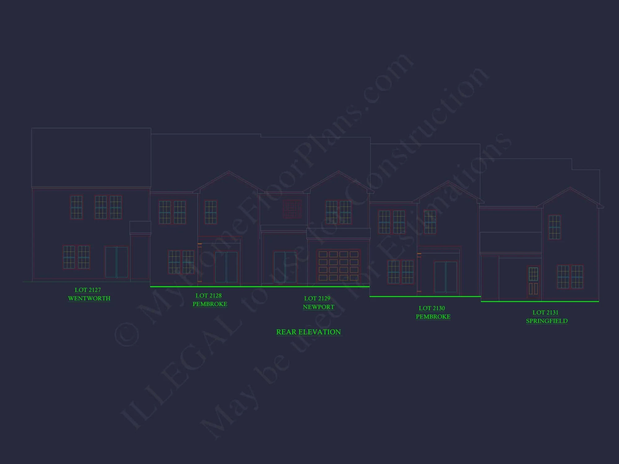 Modern Colonial Revival House Plan with 2 Floors and Open Design