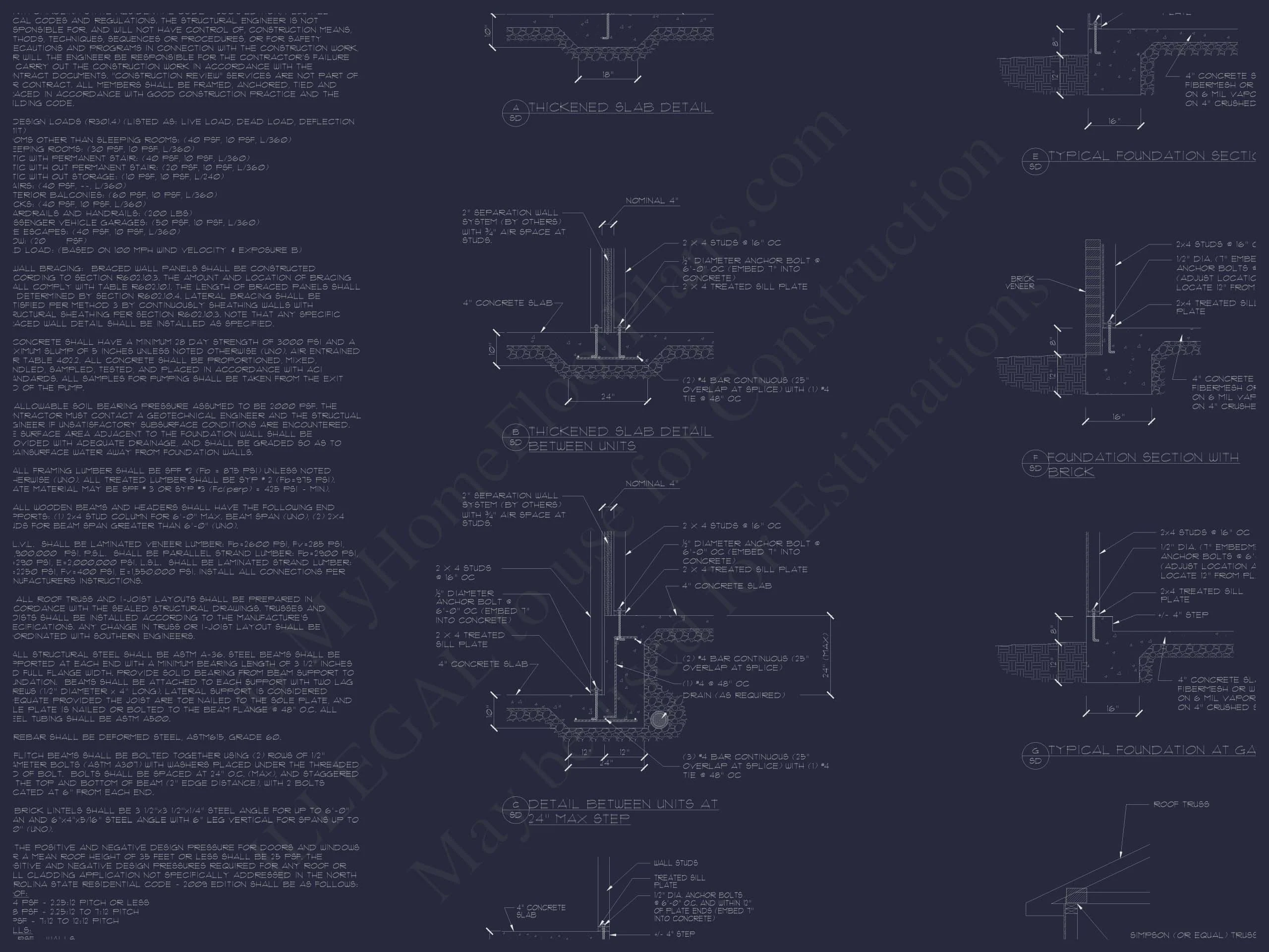 11-1083-3 5-UNIT TOWNHOUSE PLAN -Colonial Home Plan - 3-Bed, 2.5-Bath, 1,651 SF 16 Modern Colonial Revival House Plan with 2 Floors and Open Design