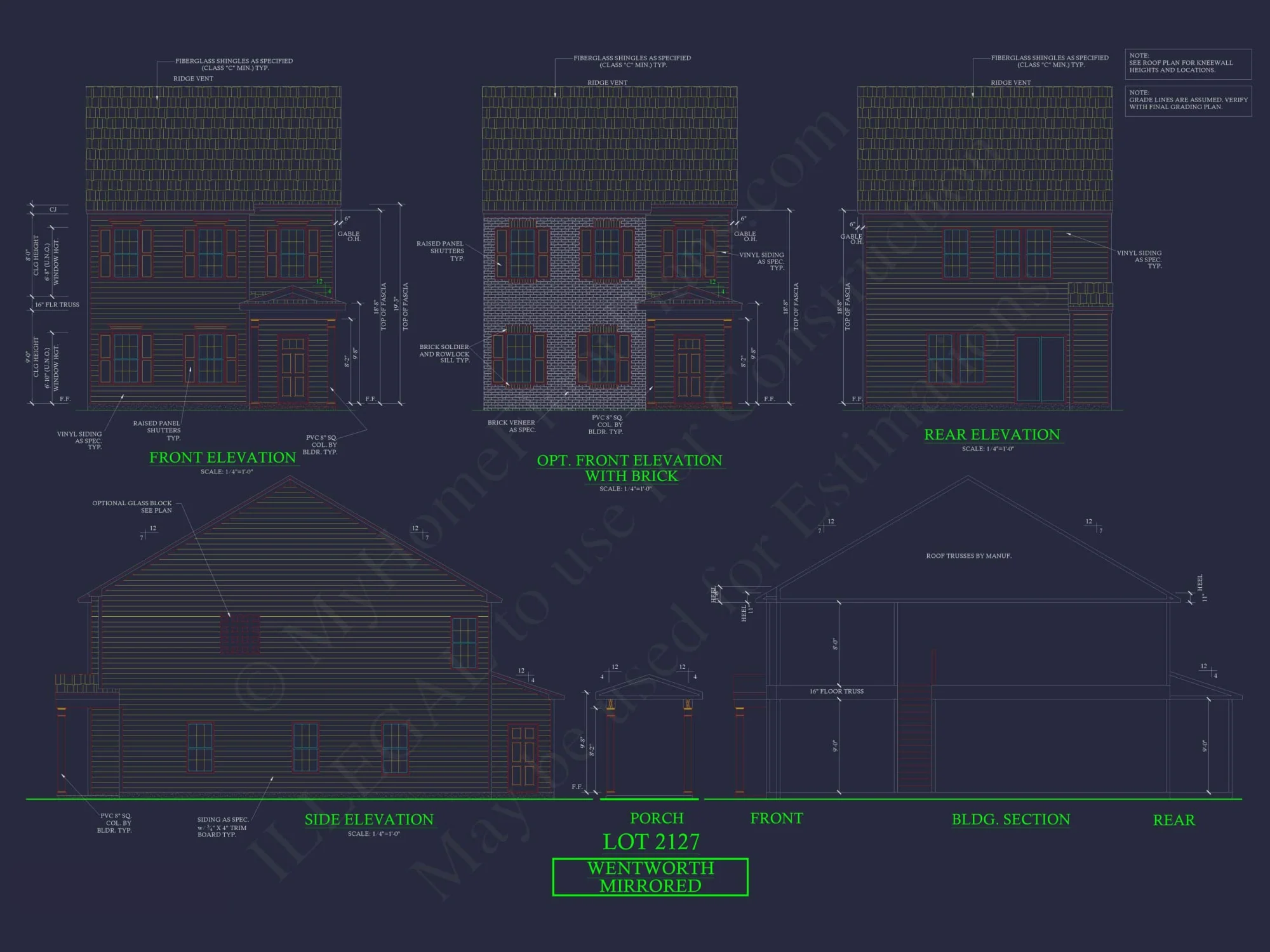 Modern Colonial Revival House Plan with 2 Floors and Open Design
