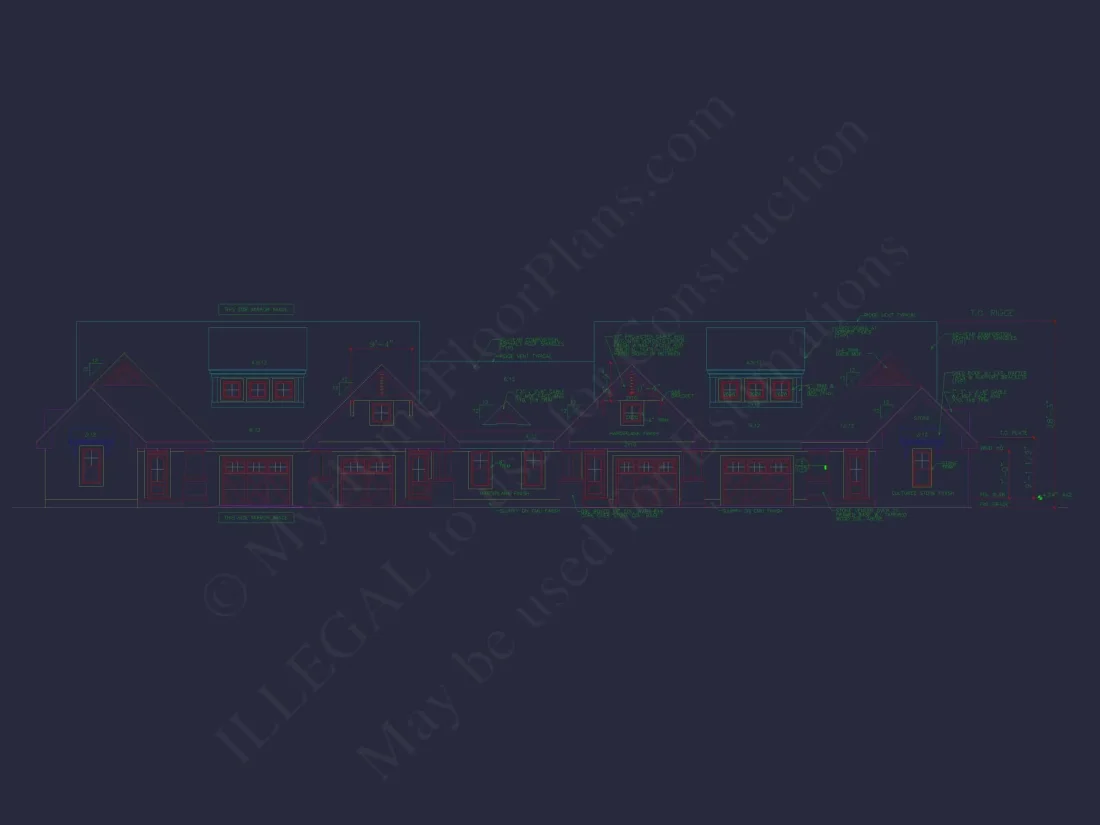 4-Unit Townhome Floor Plan with Open Layout and Craftsman Design