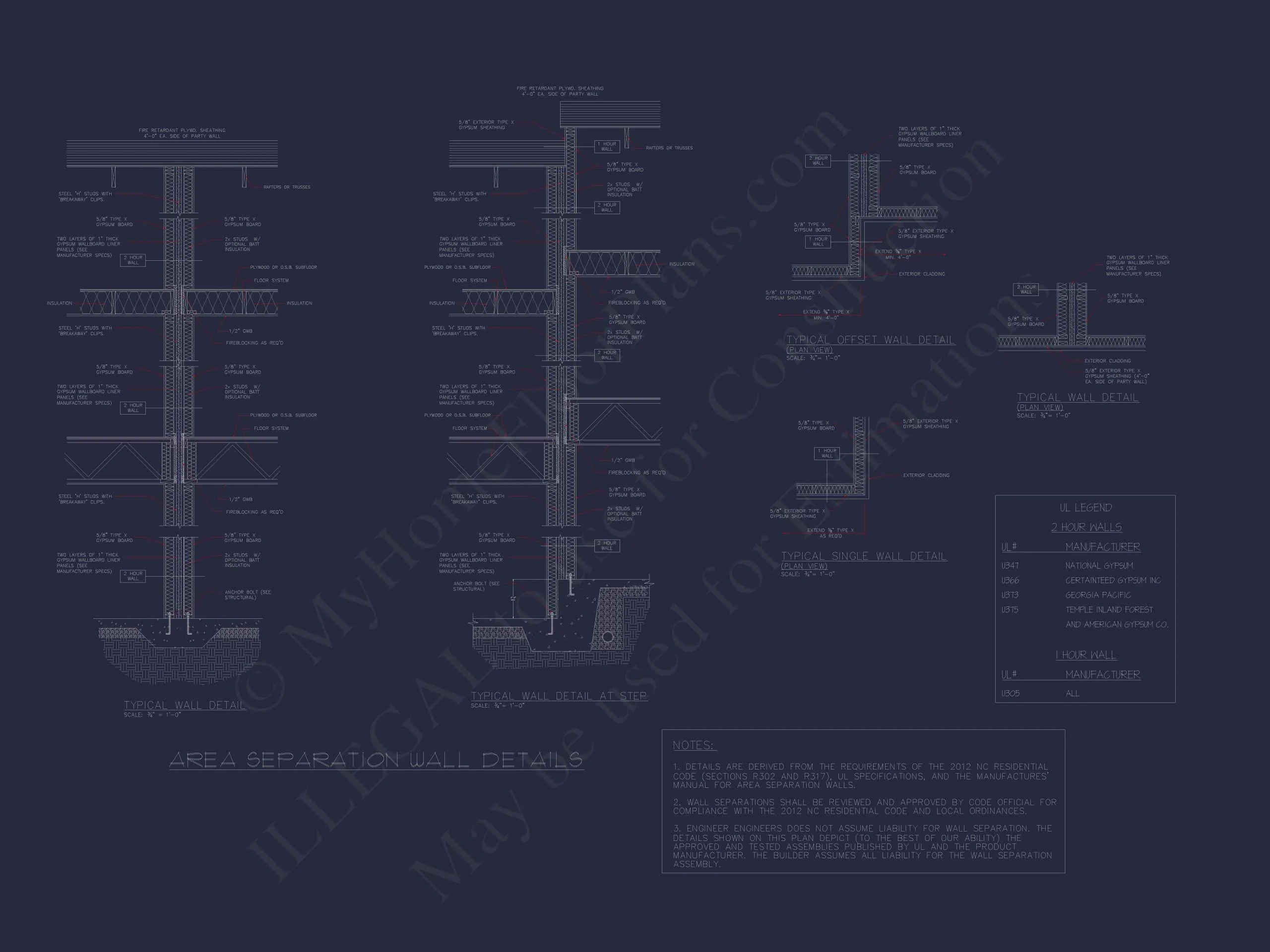 11-1773 4-UNIT TOWNHOUSE PLAN - Architectural House Blueprint - 4-Unit Townhouse Floor Plan Designs 10 4-Unit Townhome Floor Plan with Open Layout and Craftsman Design