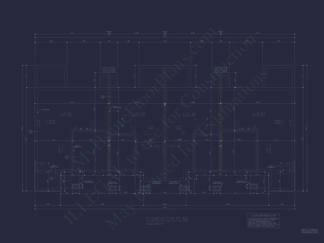 4-Unit Townhome Floor Plan with Open Layout and Craftsman Design