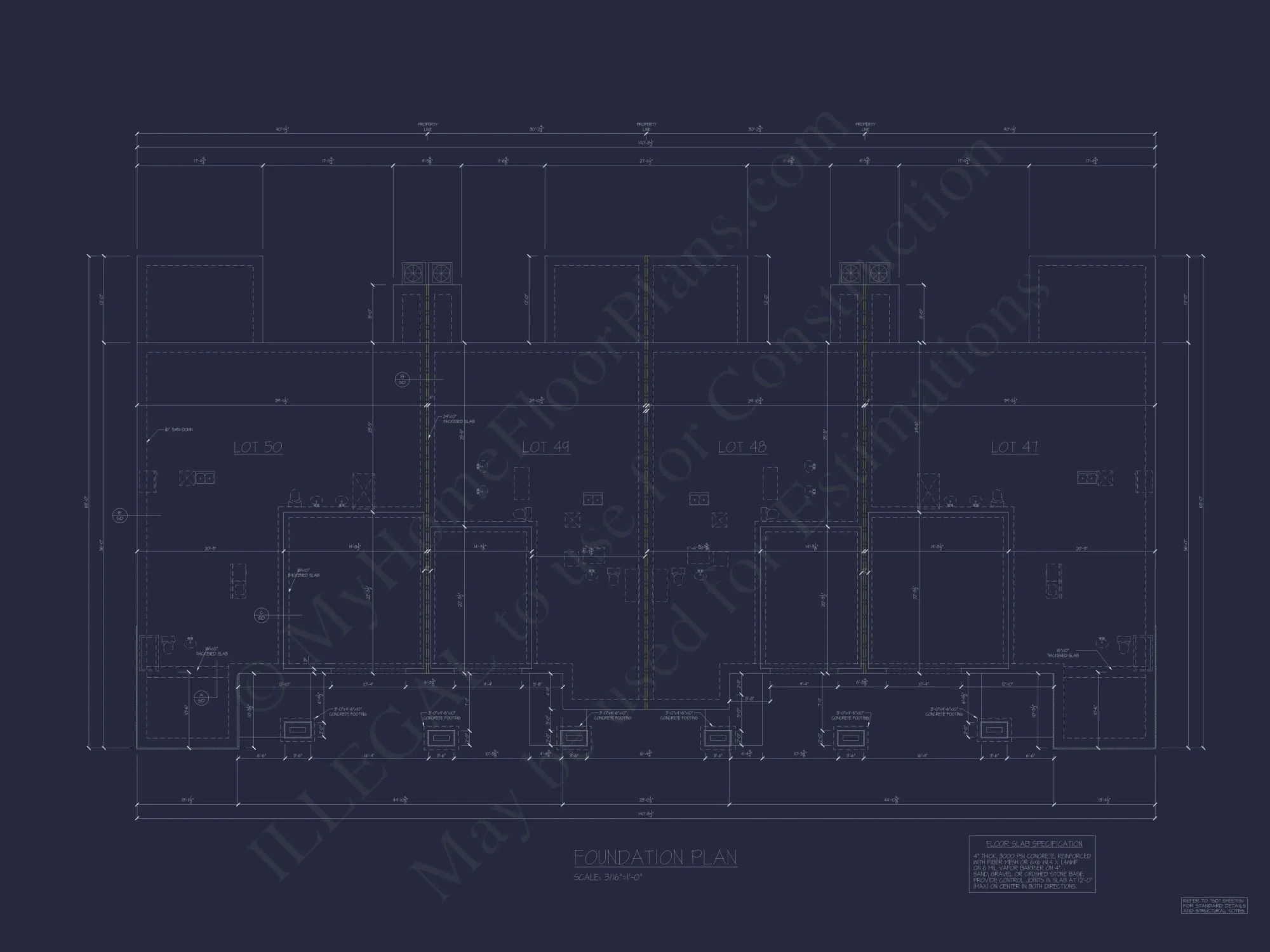 4-Unit Townhome Floor Plan with Open Layout and Craftsman Design