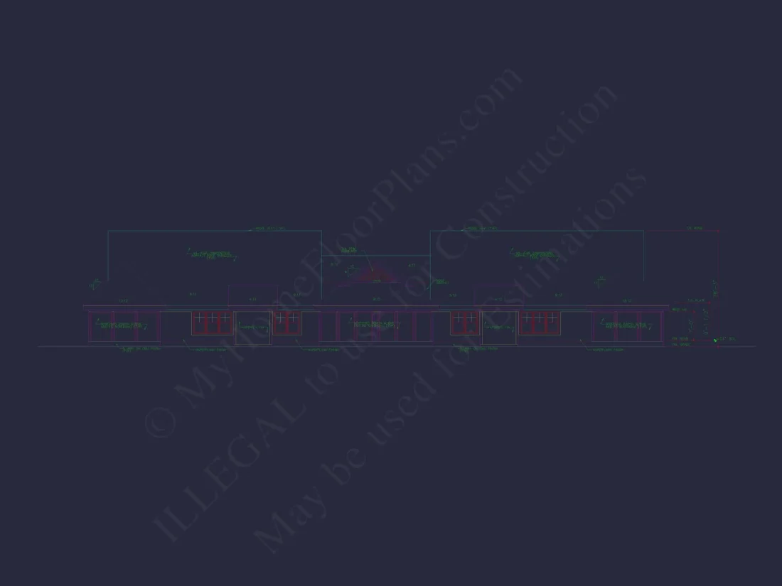 4-Unit Townhome Floor Plan with Open Layout and Craftsman Design