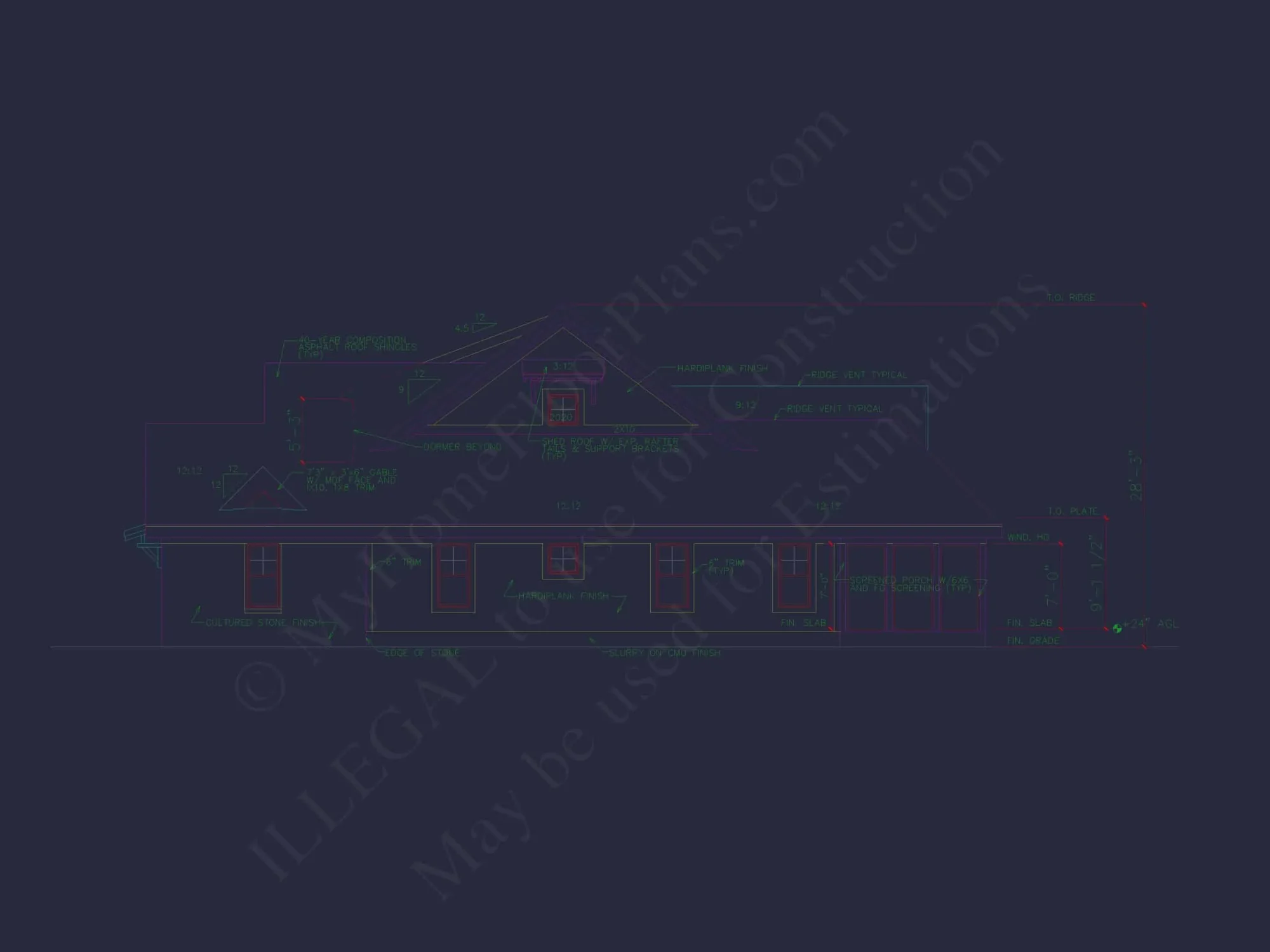 4-Unit Townhome Floor Plan with Open Layout and Craftsman Design