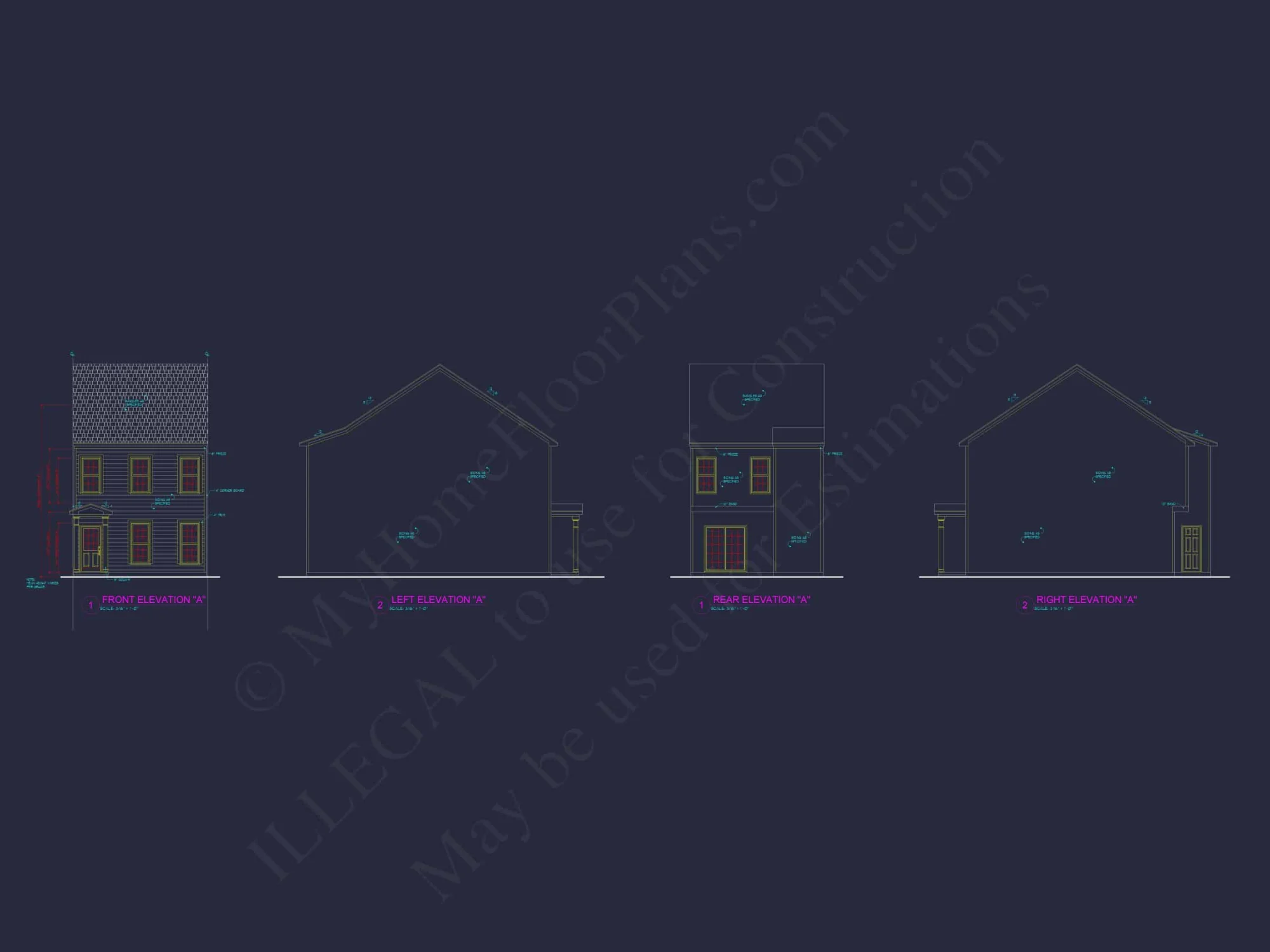Modern Townhome Floor Plan with Open Layout and CAD Files