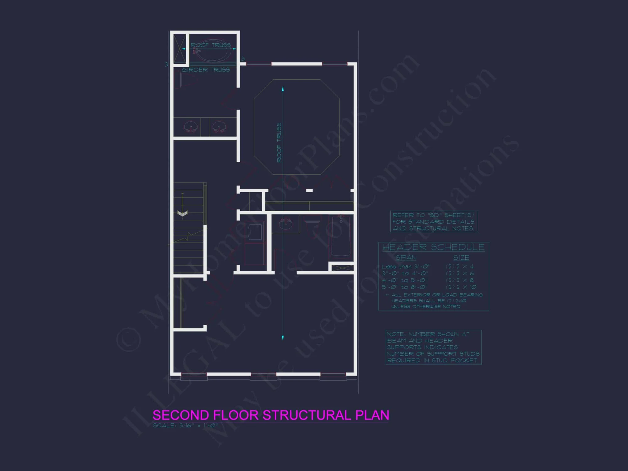 Modern Townhome Floor Plan with Open Layout and CAD Files