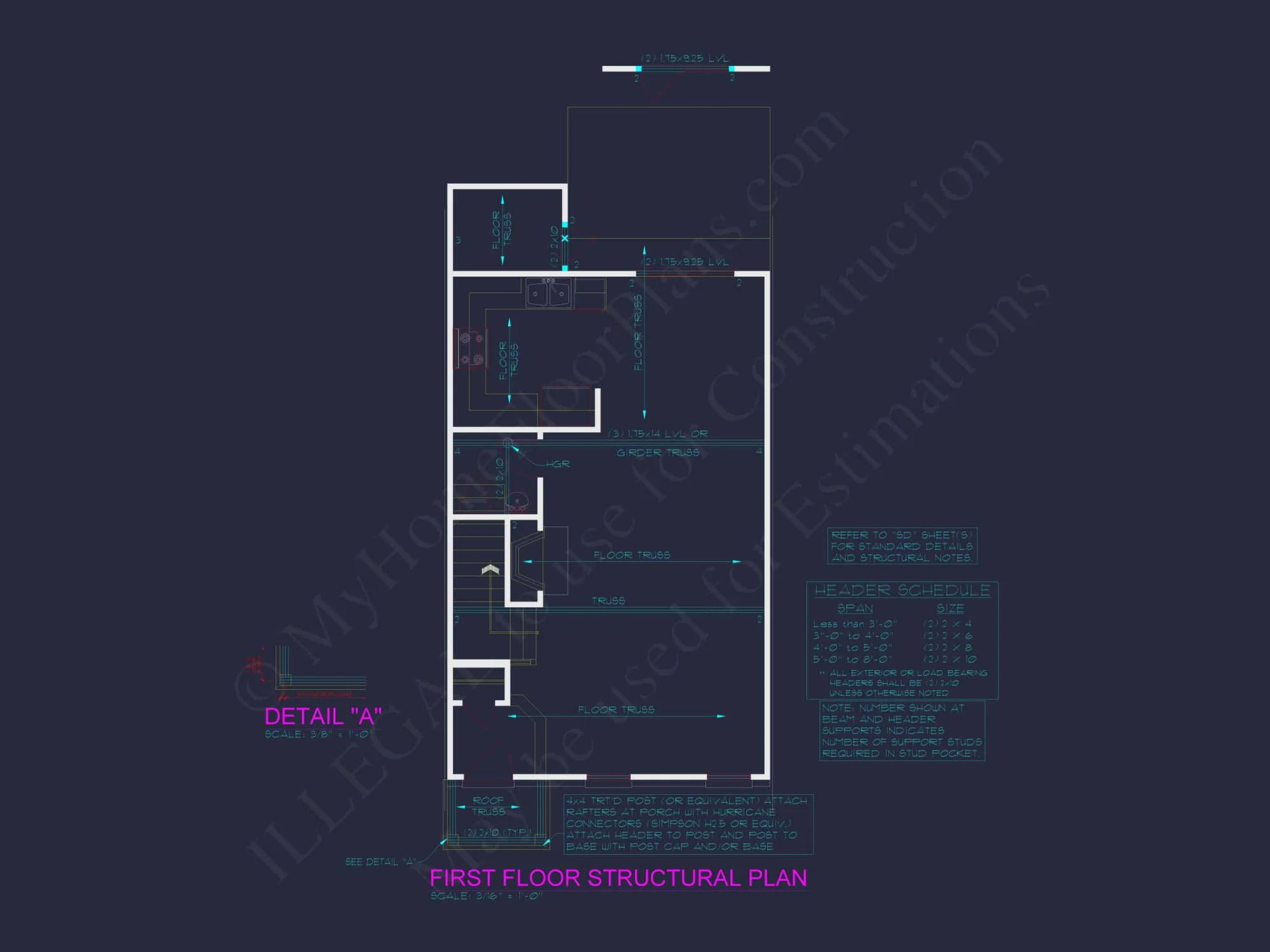 Modern Townhome Floor Plan with Open Layout and CAD Files