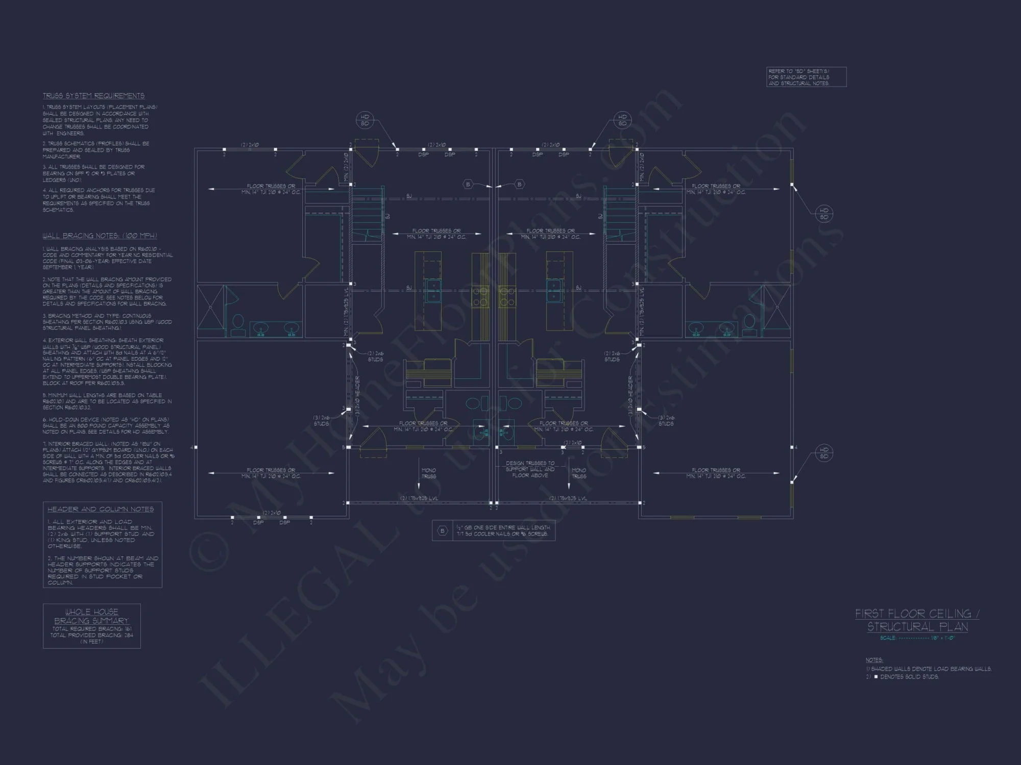 Beautiful Duplex Home Design with Functional CAD Blueprint