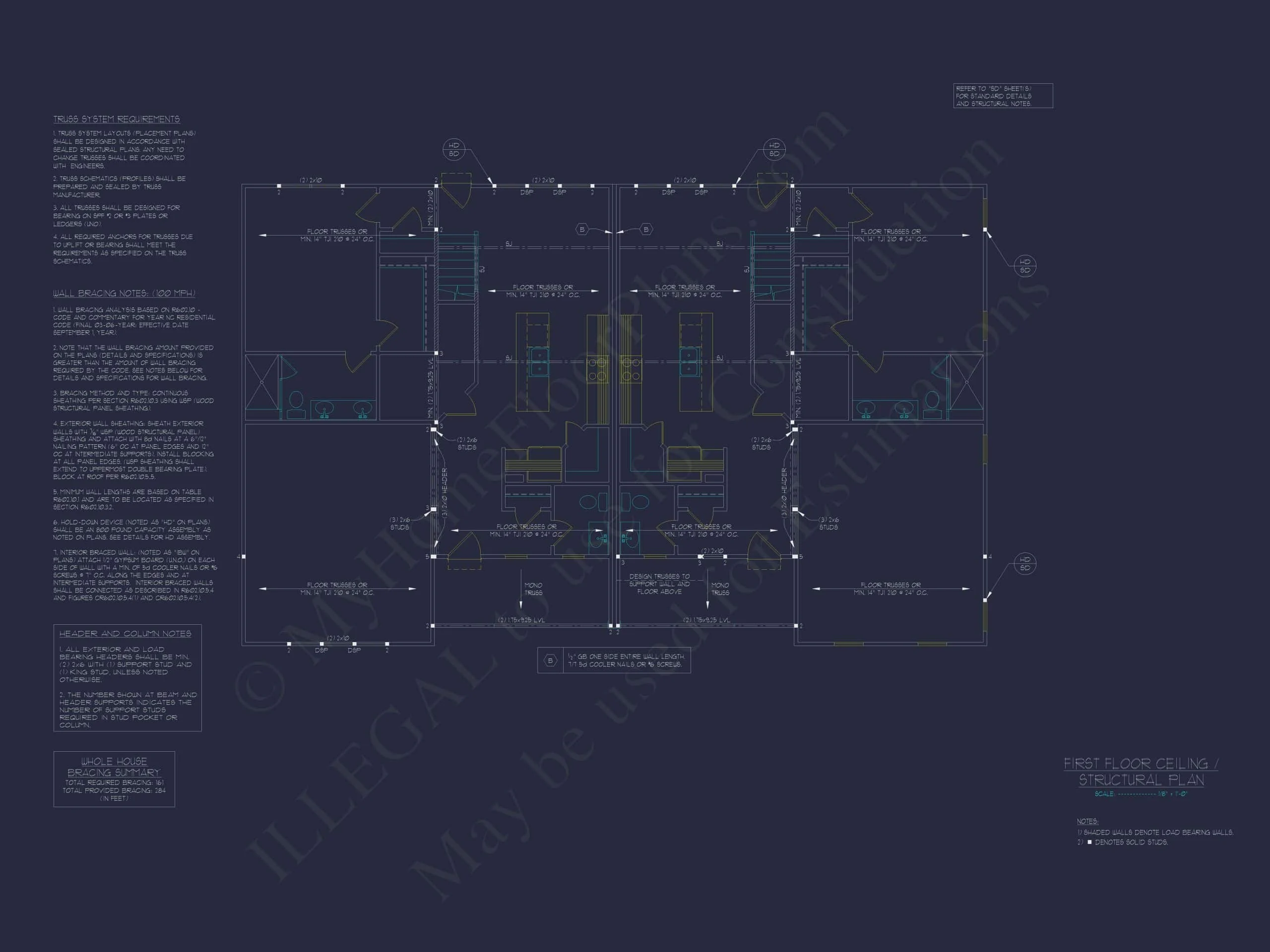 Beautiful Duplex Home Design with Functional CAD Blueprint