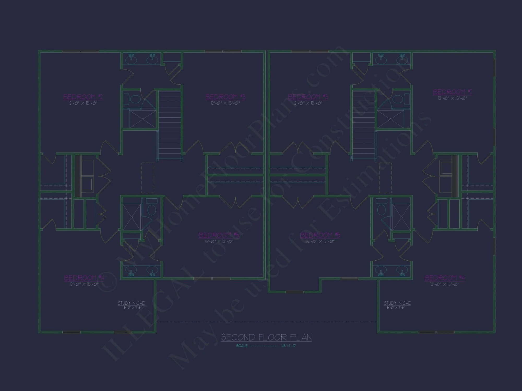 Beautiful Duplex Home Design with Functional CAD Blueprint