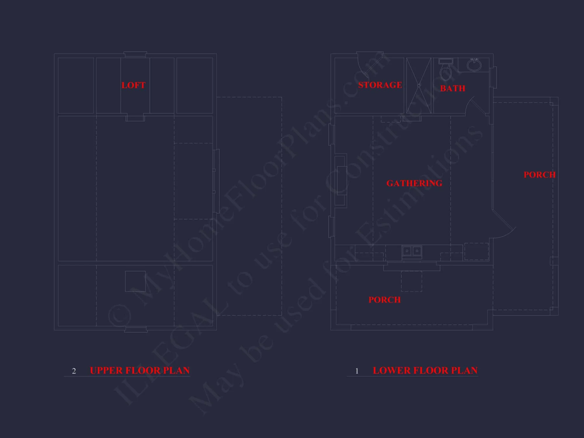Pool House Home Plan with Loft & Open Floor Plan Designs