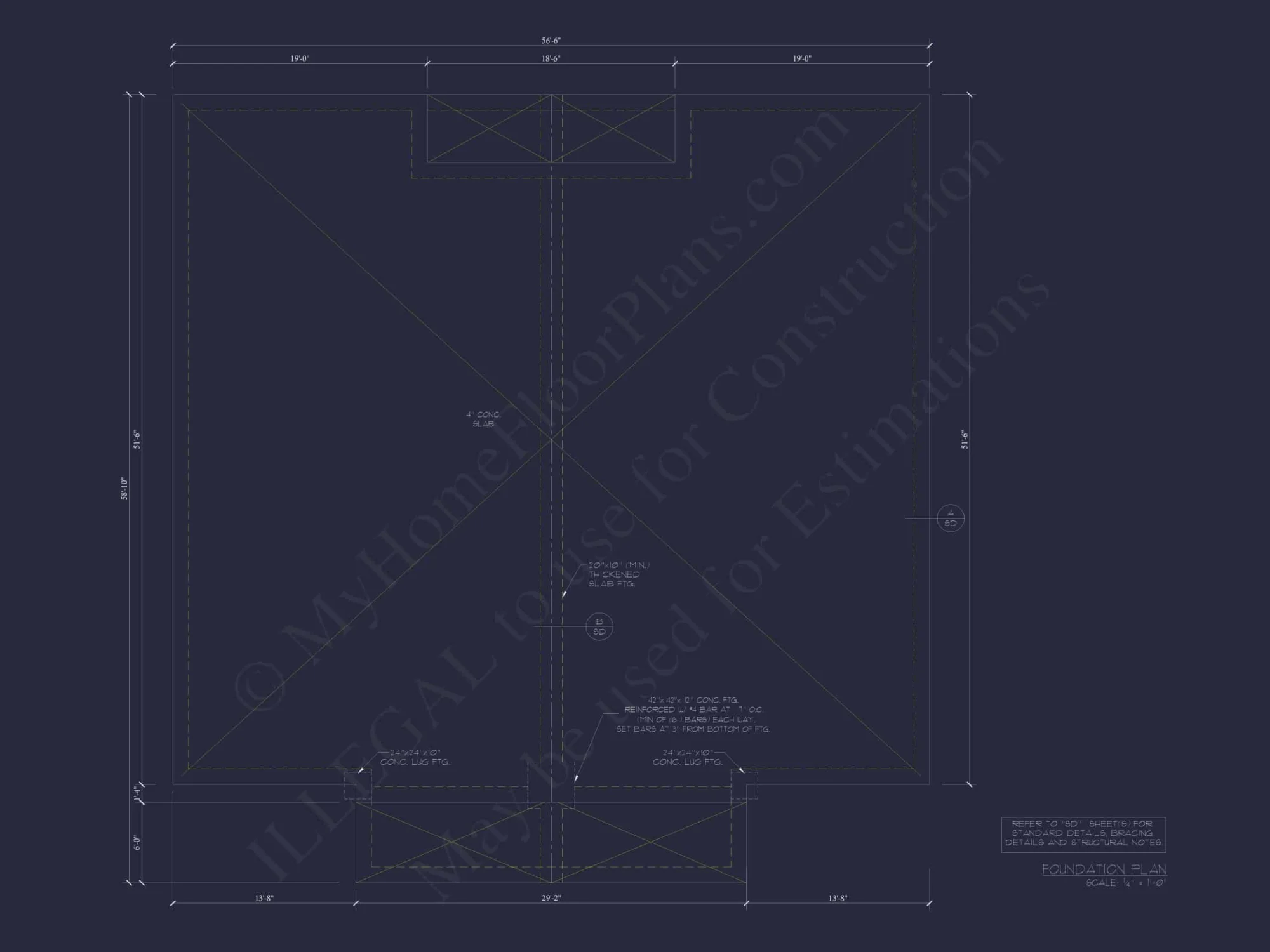 Modern Duplex House Floor Plan with CAD Blueprint Designs